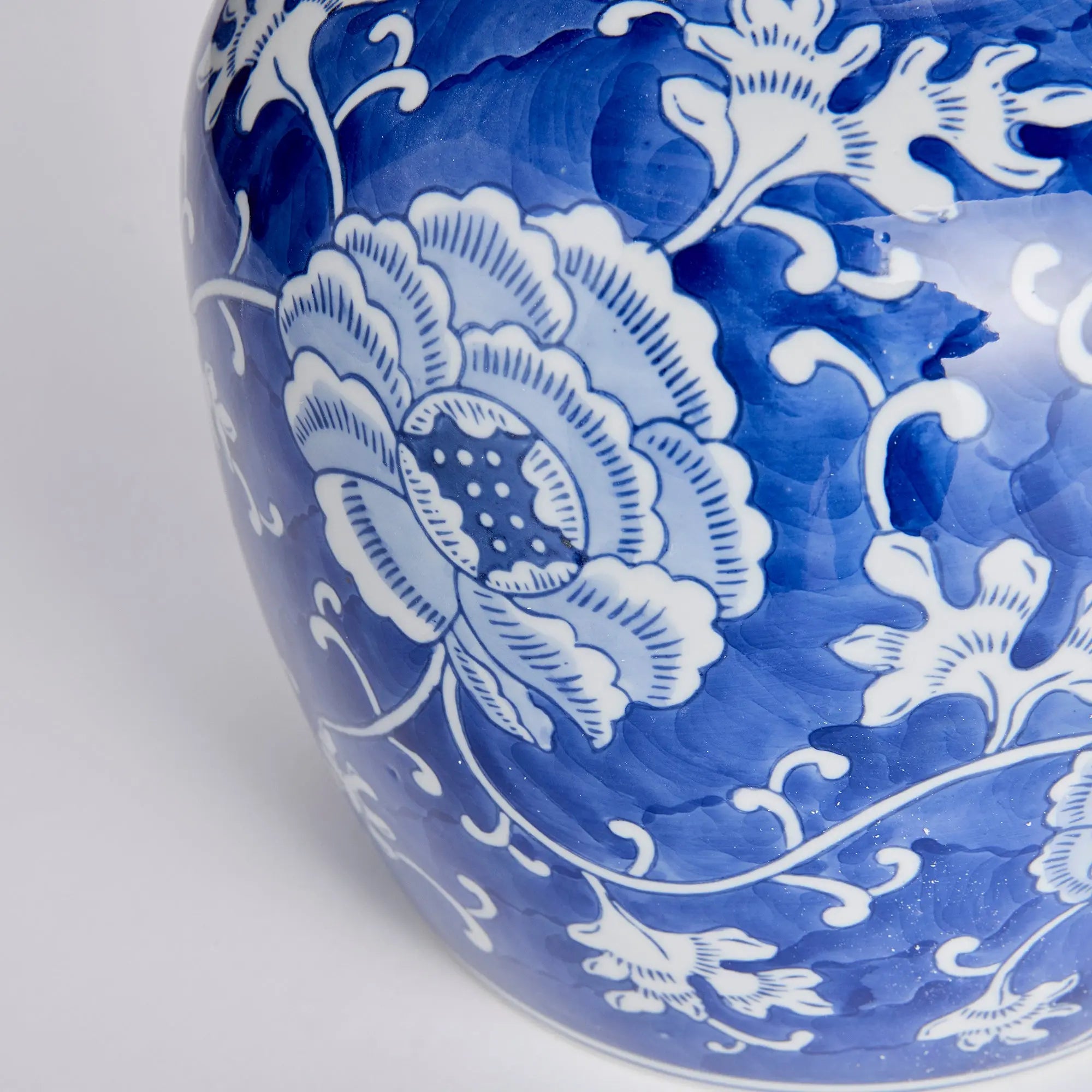 Dynasty Lotus Lidded Ceramic Jar