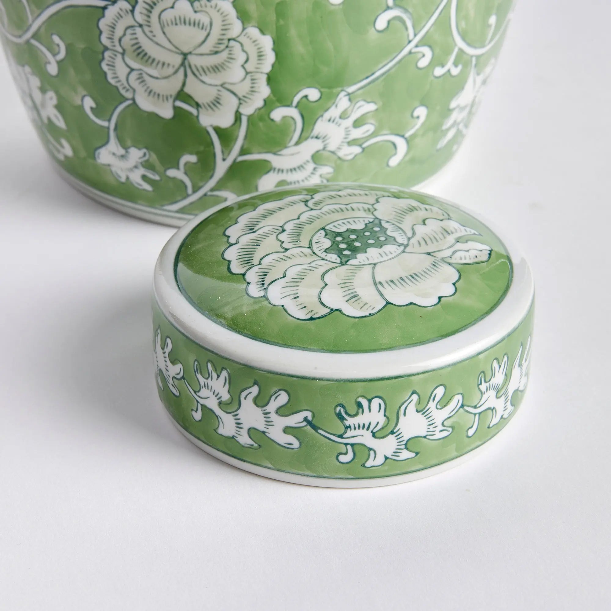 IMPERIAL LOTUS LIDDED JAR Villa Decor & Design