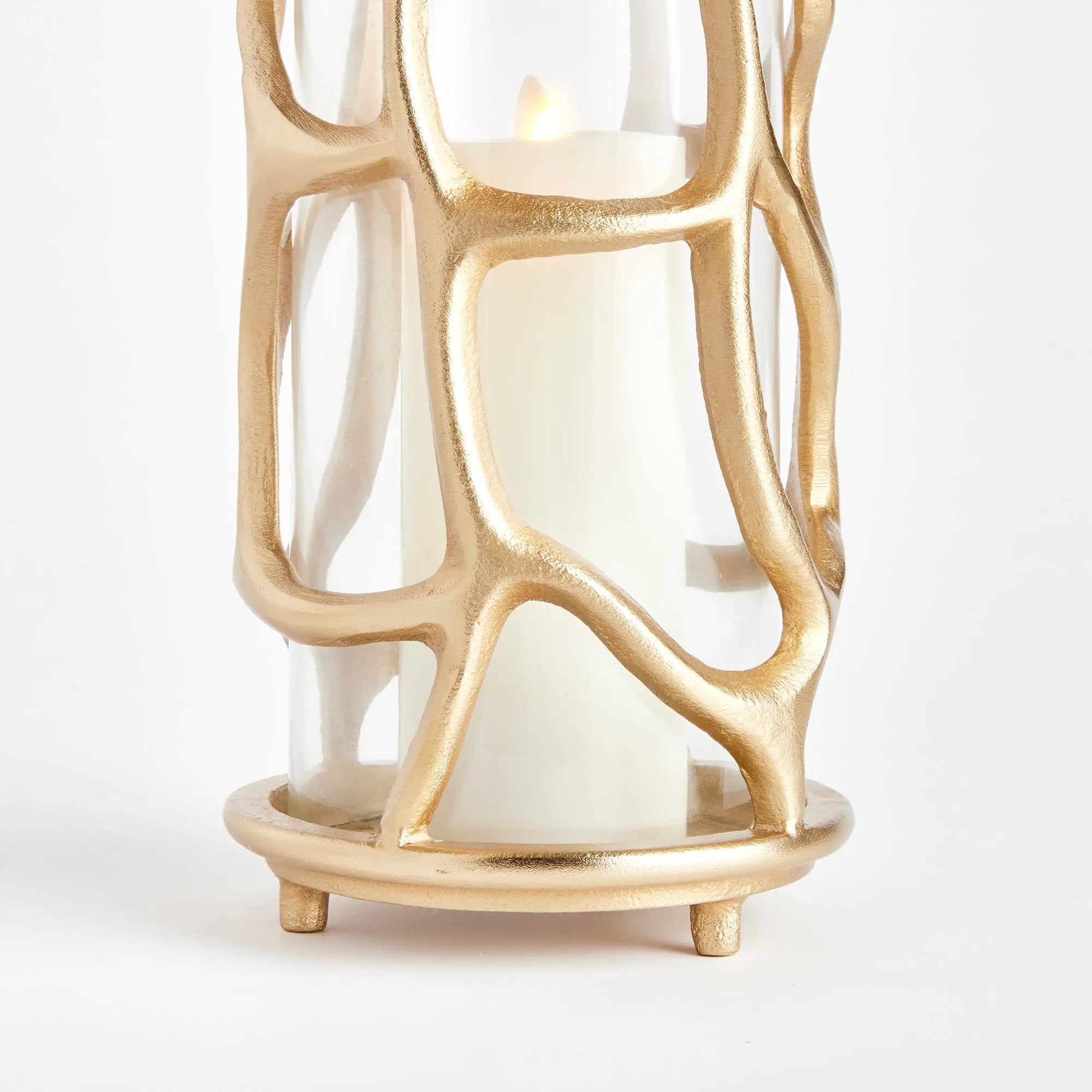 Opera Hurricane – Small or Large | Gold Aluminum & Glass - Villa Decor & Design