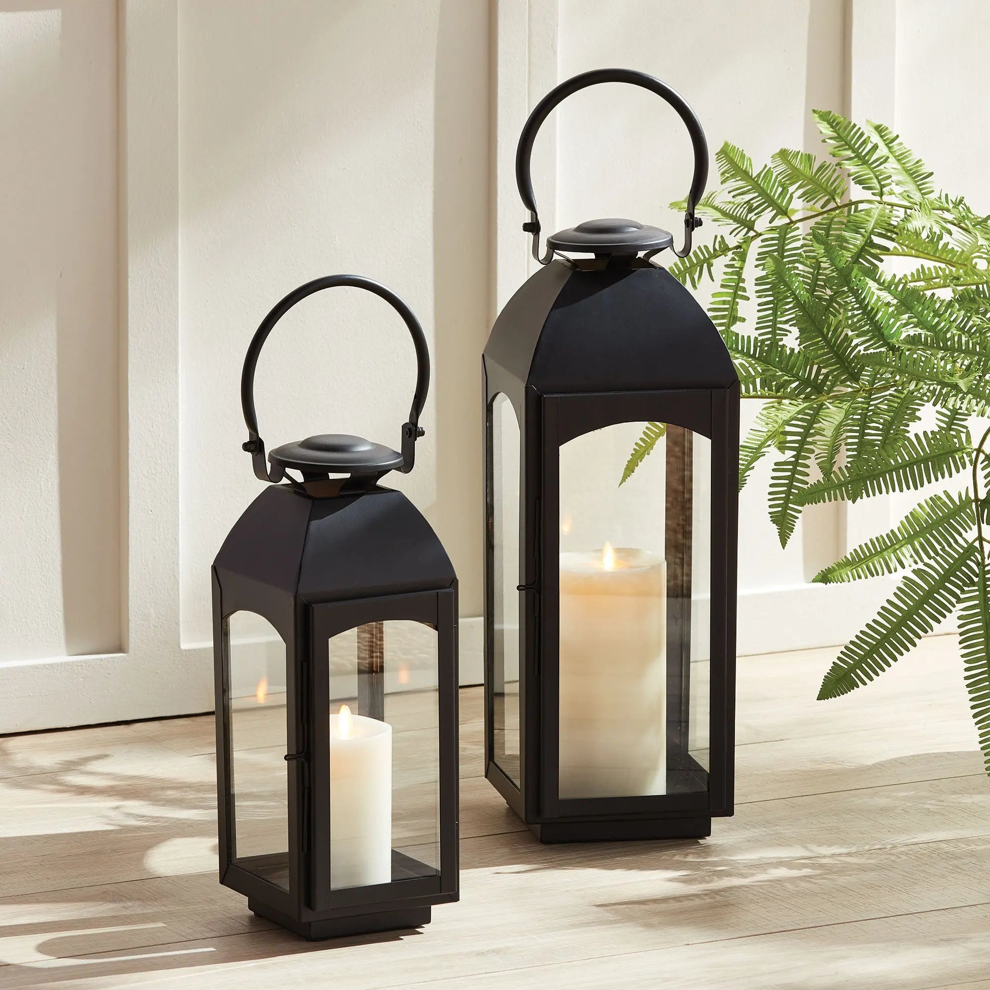 Antoinette Outdoor Lantern - LARGE | BLACK