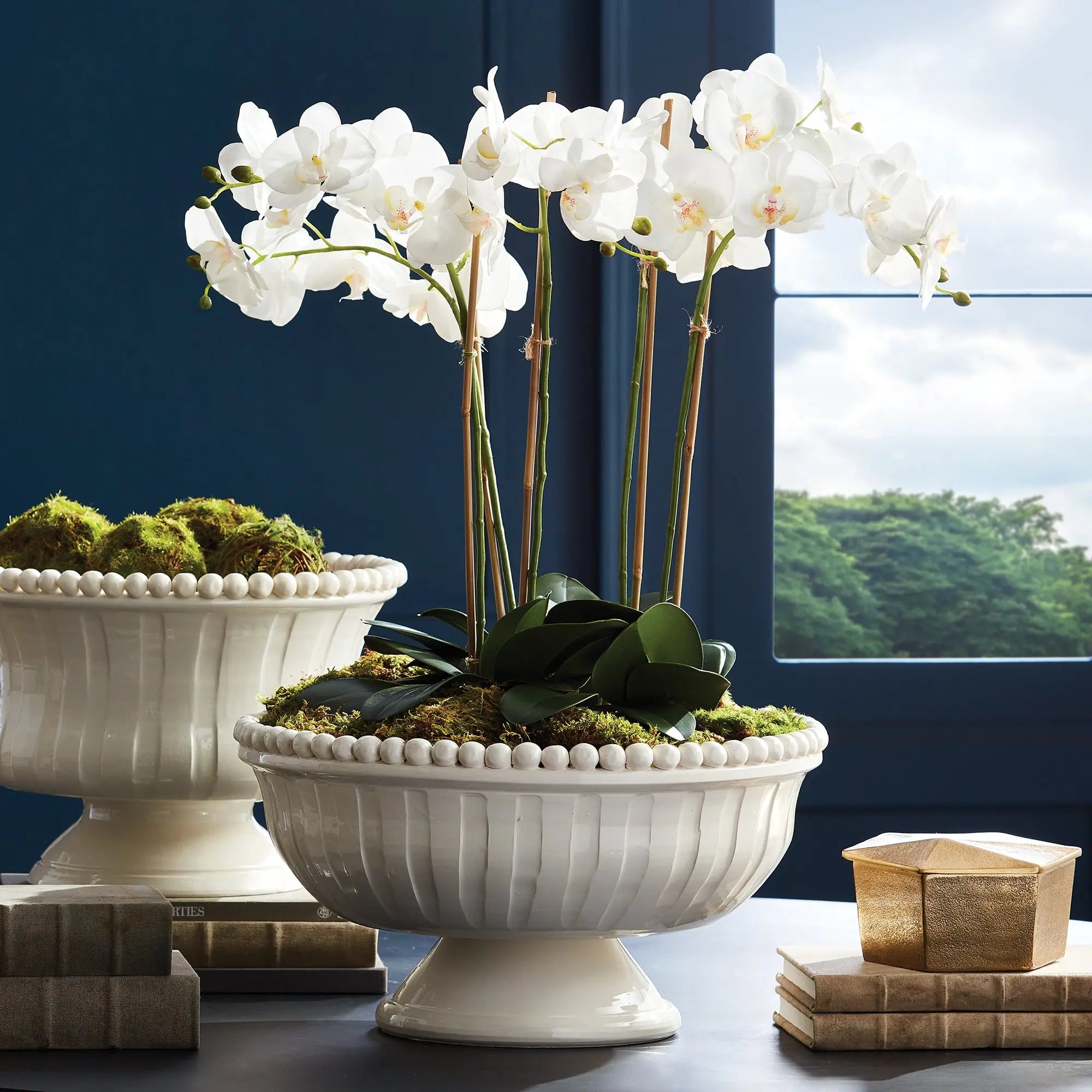 COLETTA DECORATIVE FOOTED LOW BOWL Villa Decor & Design
