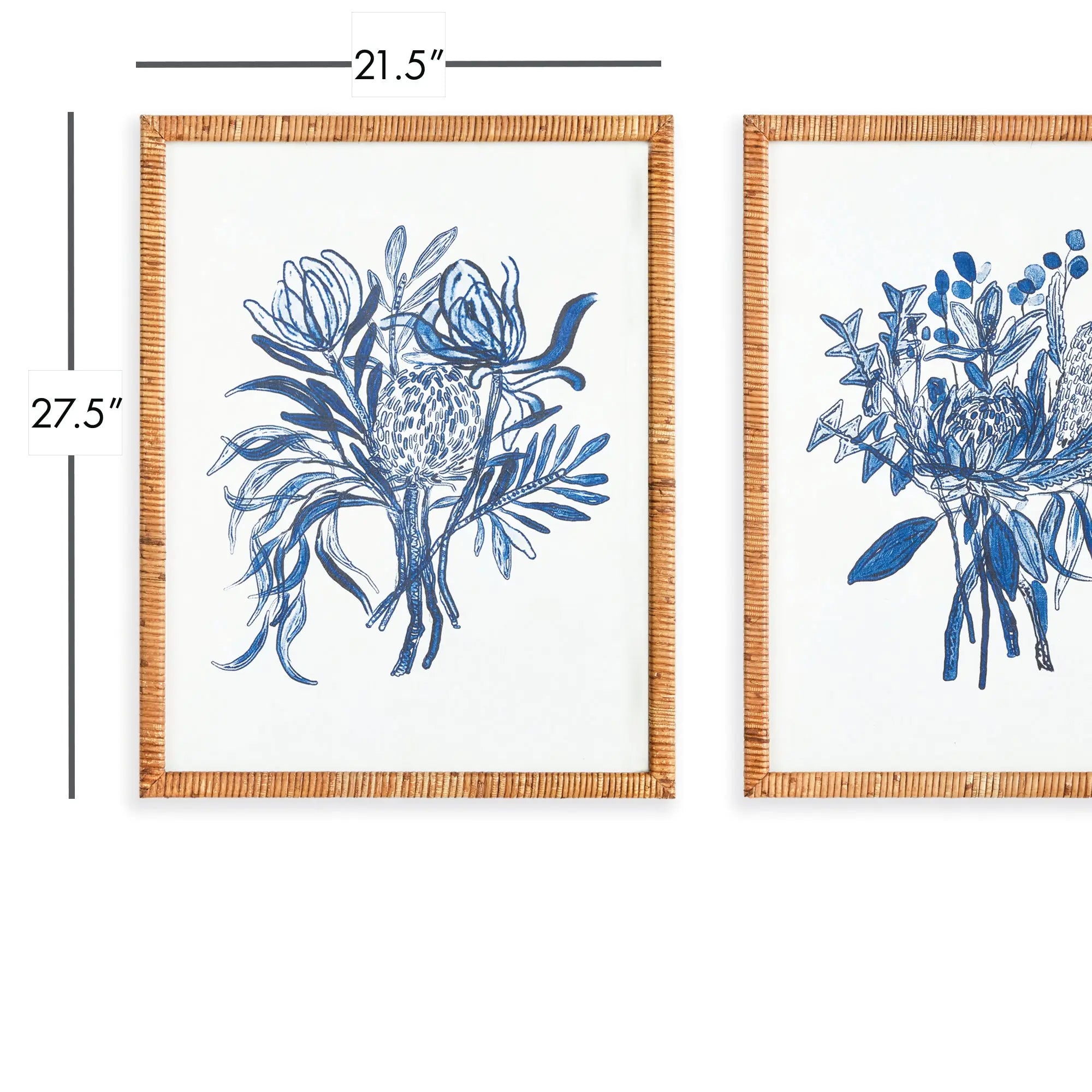 BANKSIA BOUQUET PRINTS, SET OF 2 Villa Decor & Design