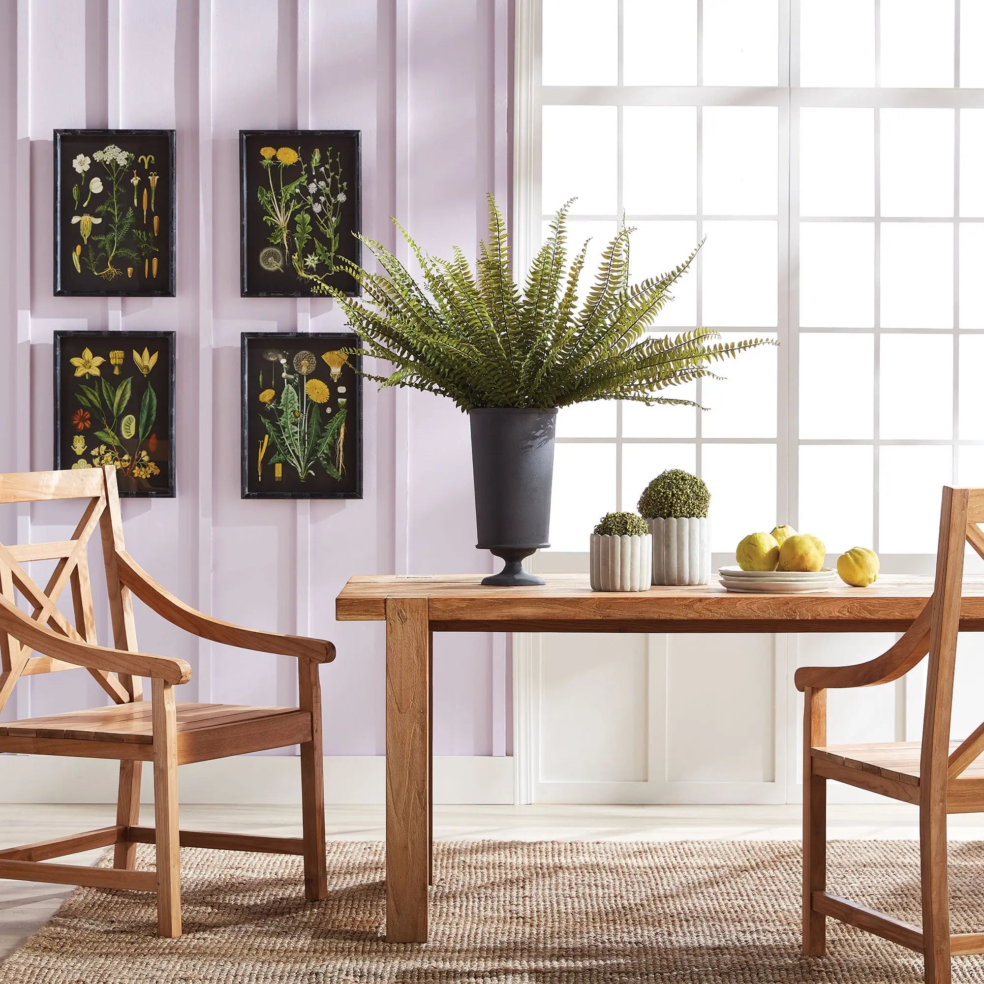 GOLDEN BOTANICAL STUDY, SET OF 4 Villa Decor & Design