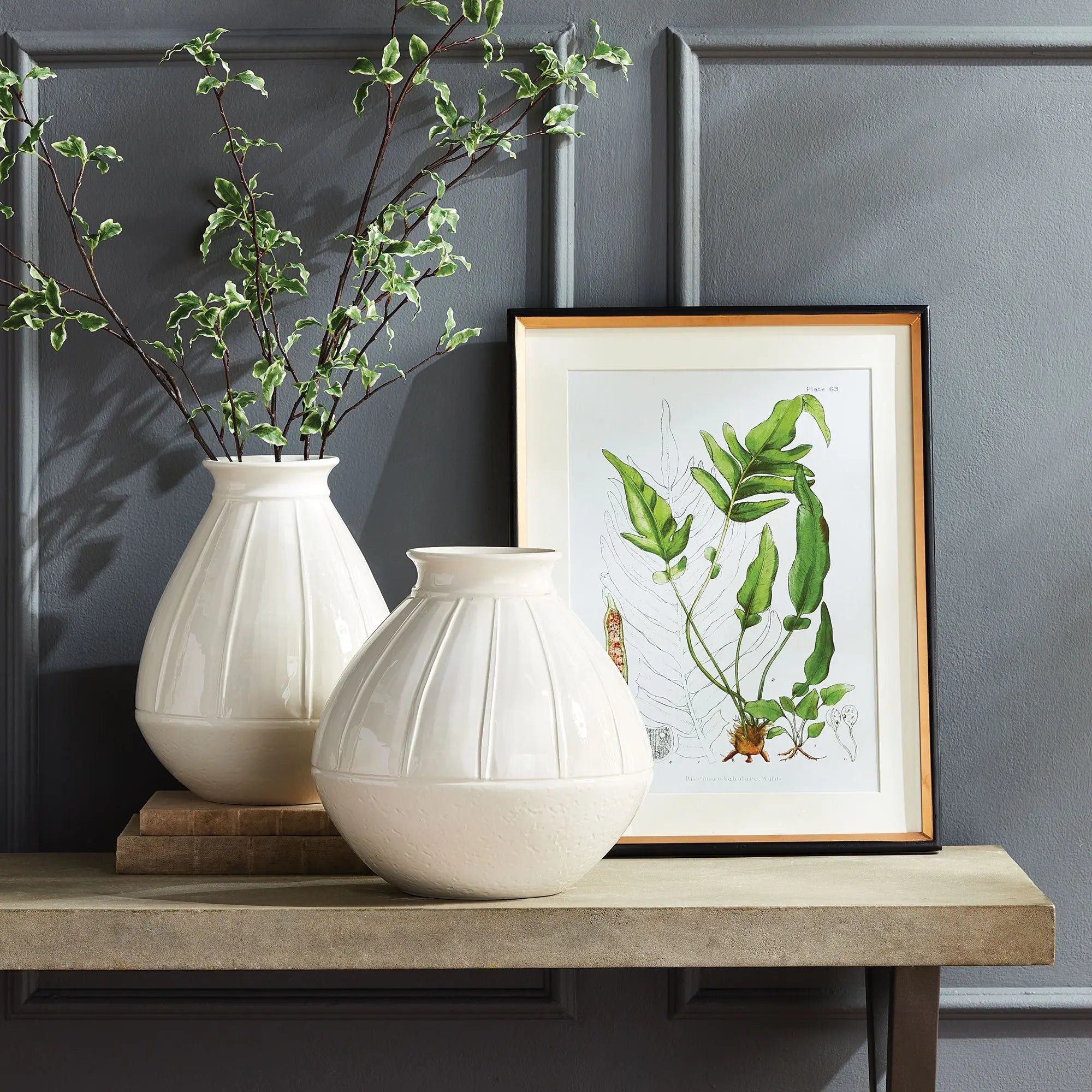 STRUCTURAL FERN STUDY, SET OF 4 Villa Decor & Design