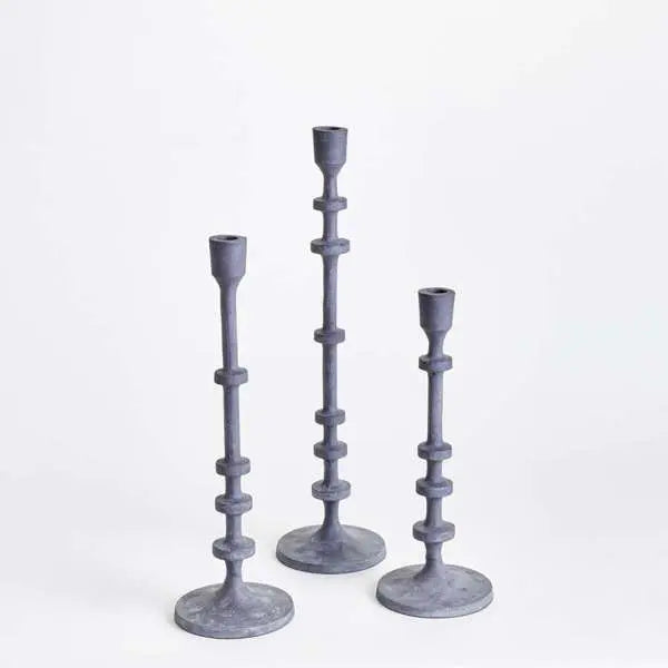 Abacus Taper Holders - Set of 3 Oversized LED Candle Holders - Villa Decor & Design