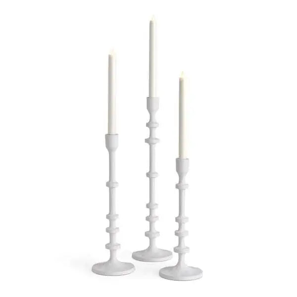 Abacus Taper Holders - Set of 3 Oversized LED Candle Holders - Villa Decor & Design