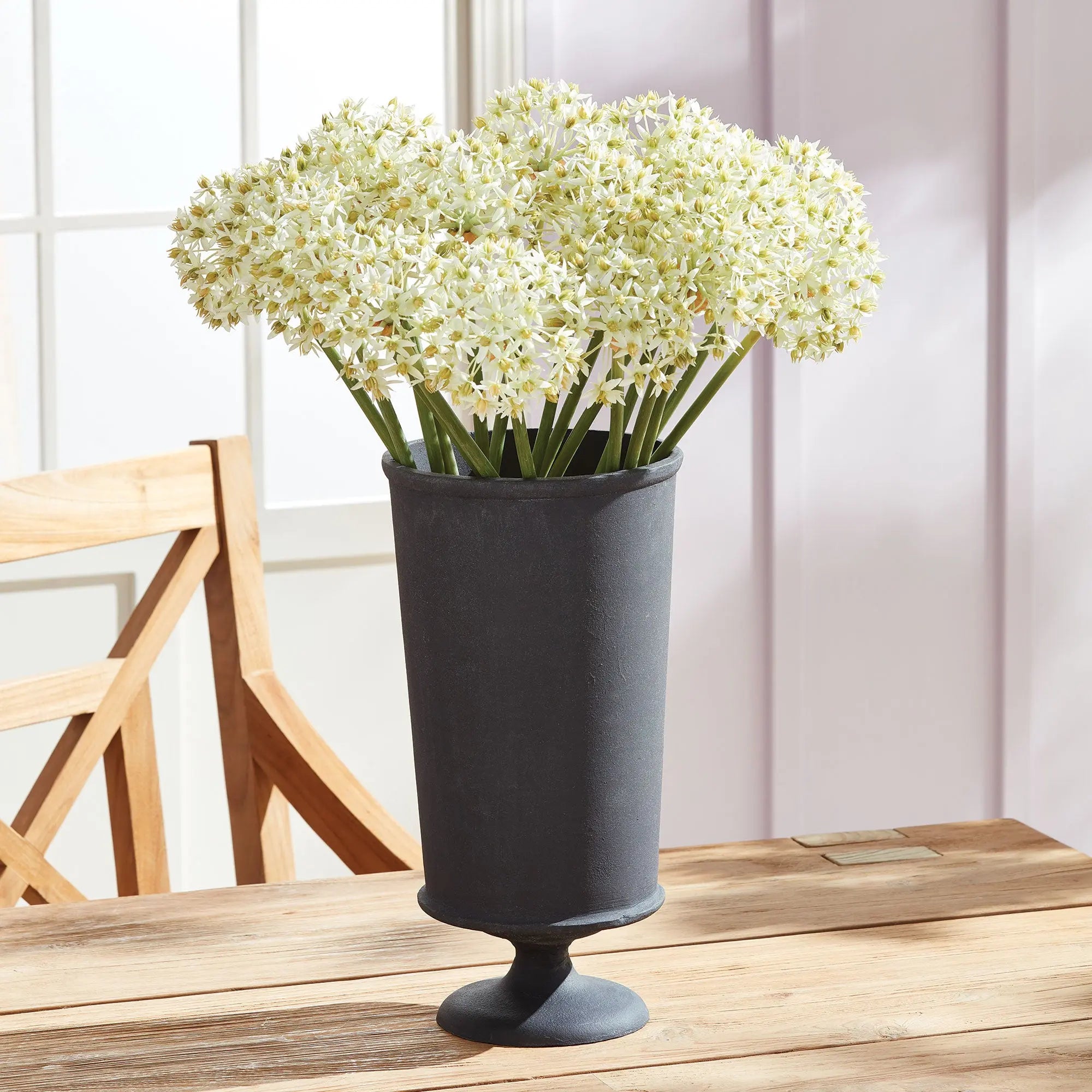 Terrazza Vase – Aged Zinc | Small or Large - Villa Decor & Design