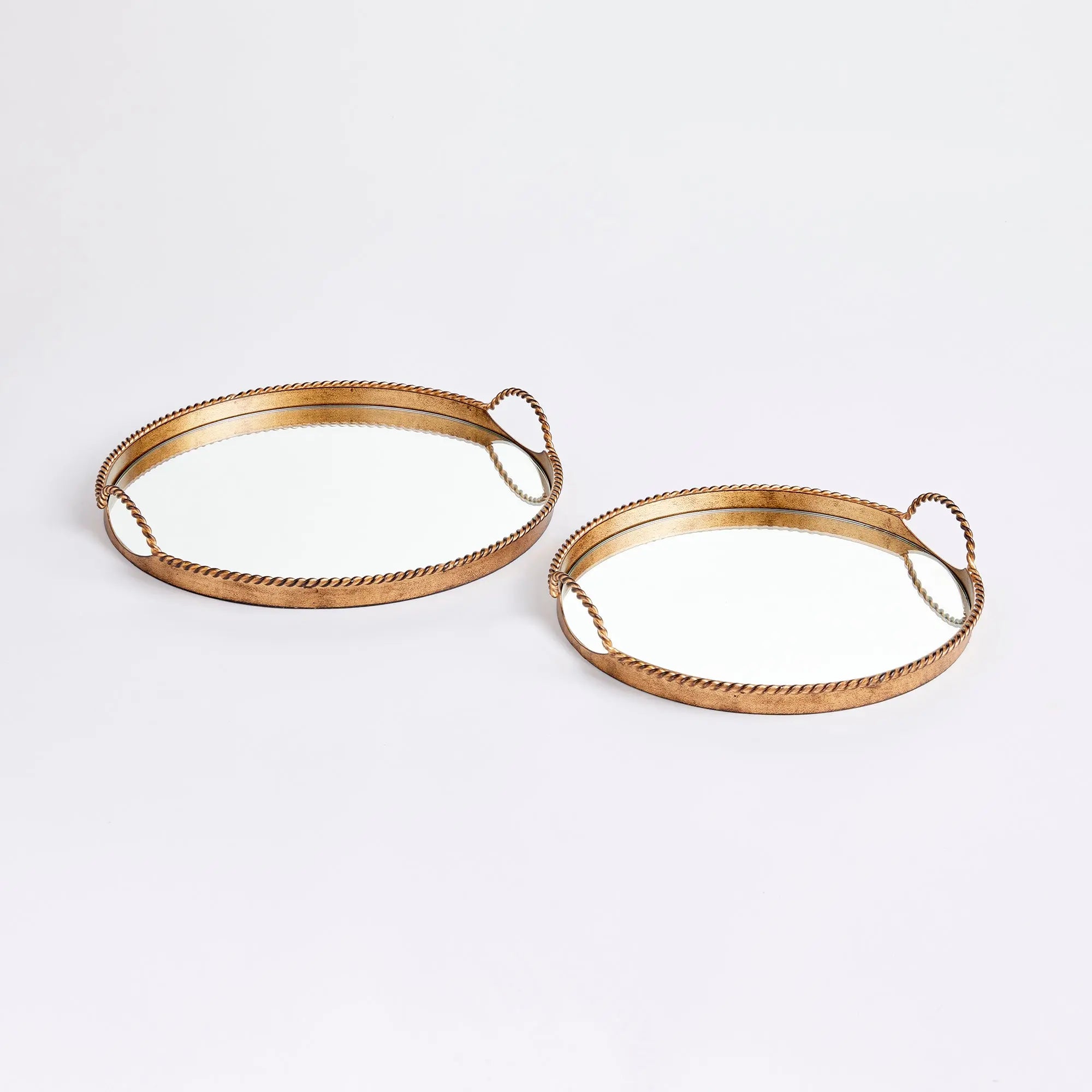 Braiden Cast Iron Mirrored Trays