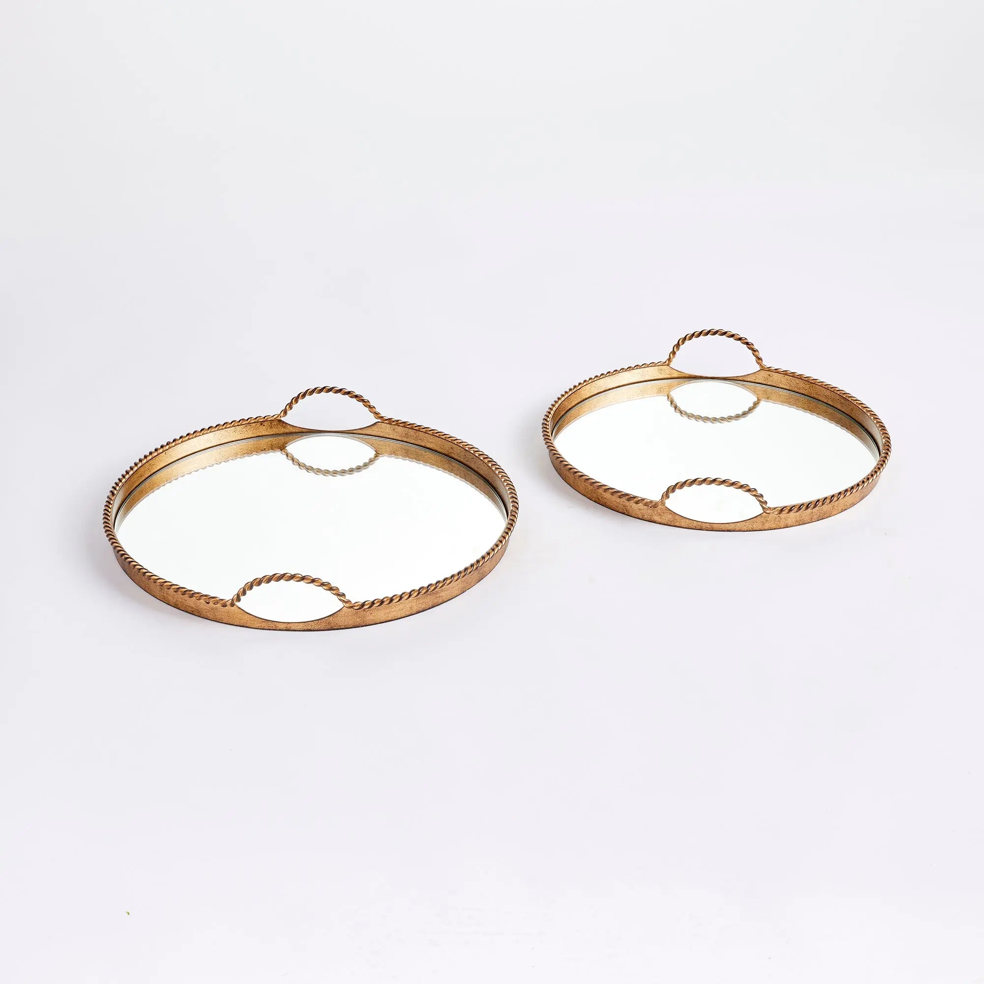 Braiden Cast Iron Mirrored Trays