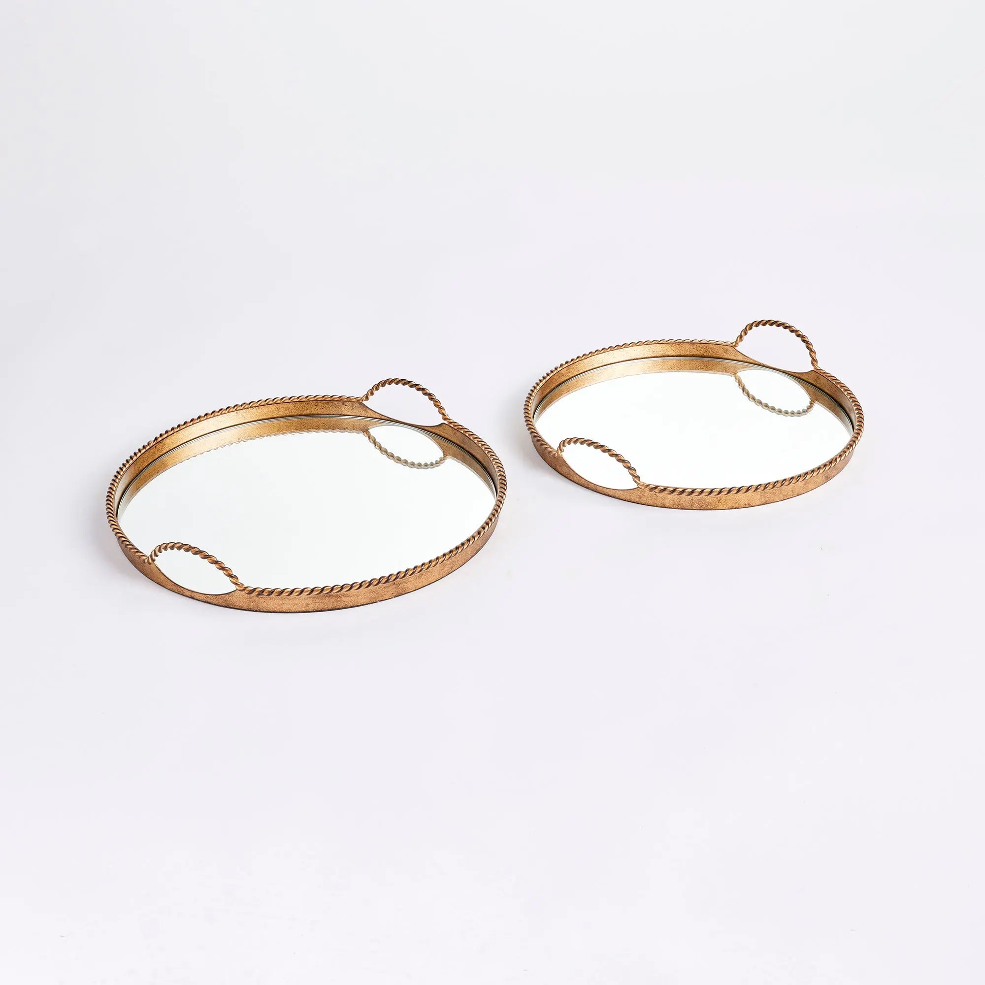 Braiden Cast Iron Mirrored Trays