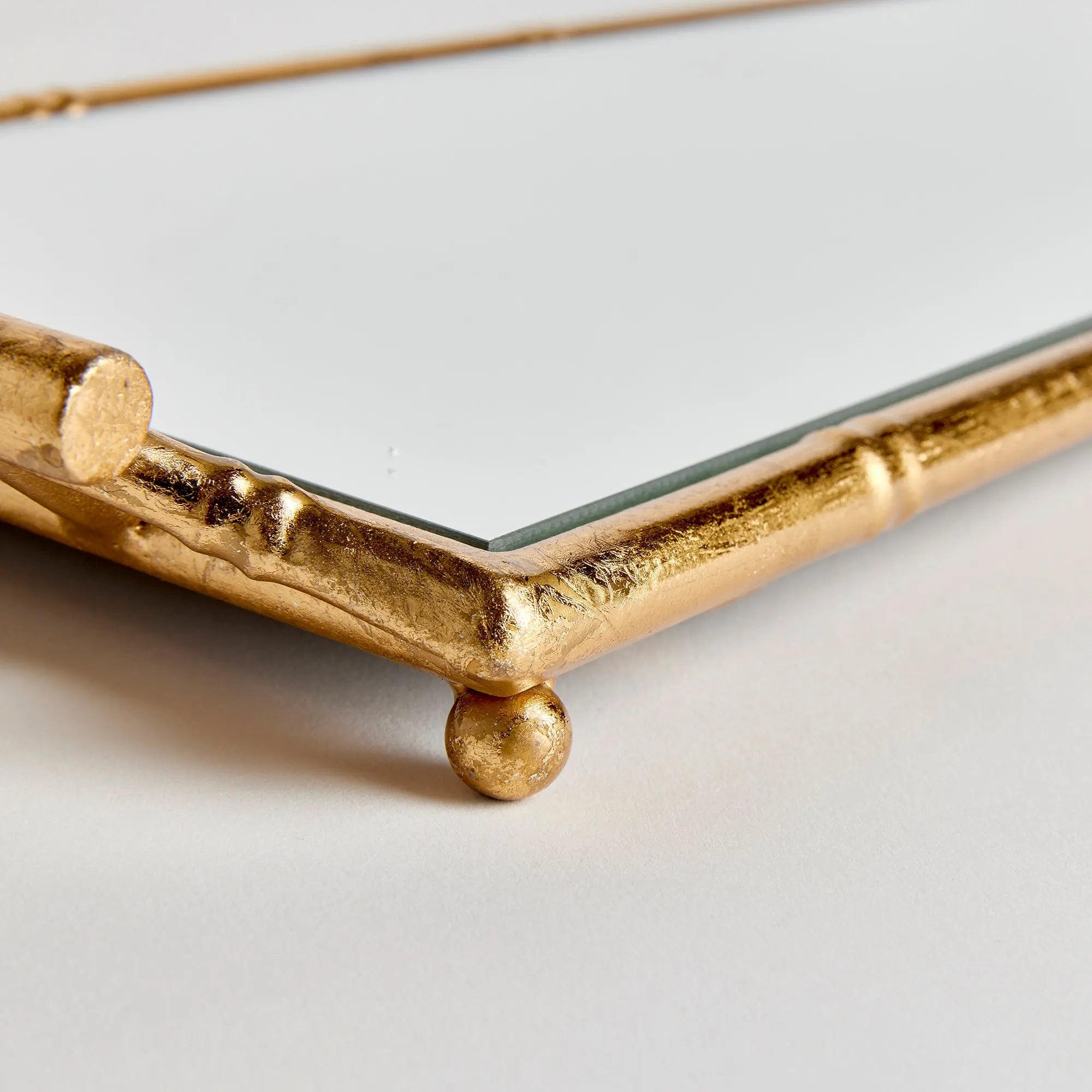 DAPHNE NARROW MIRRORED TRAY WITH HANDLES Villa Decor & Design