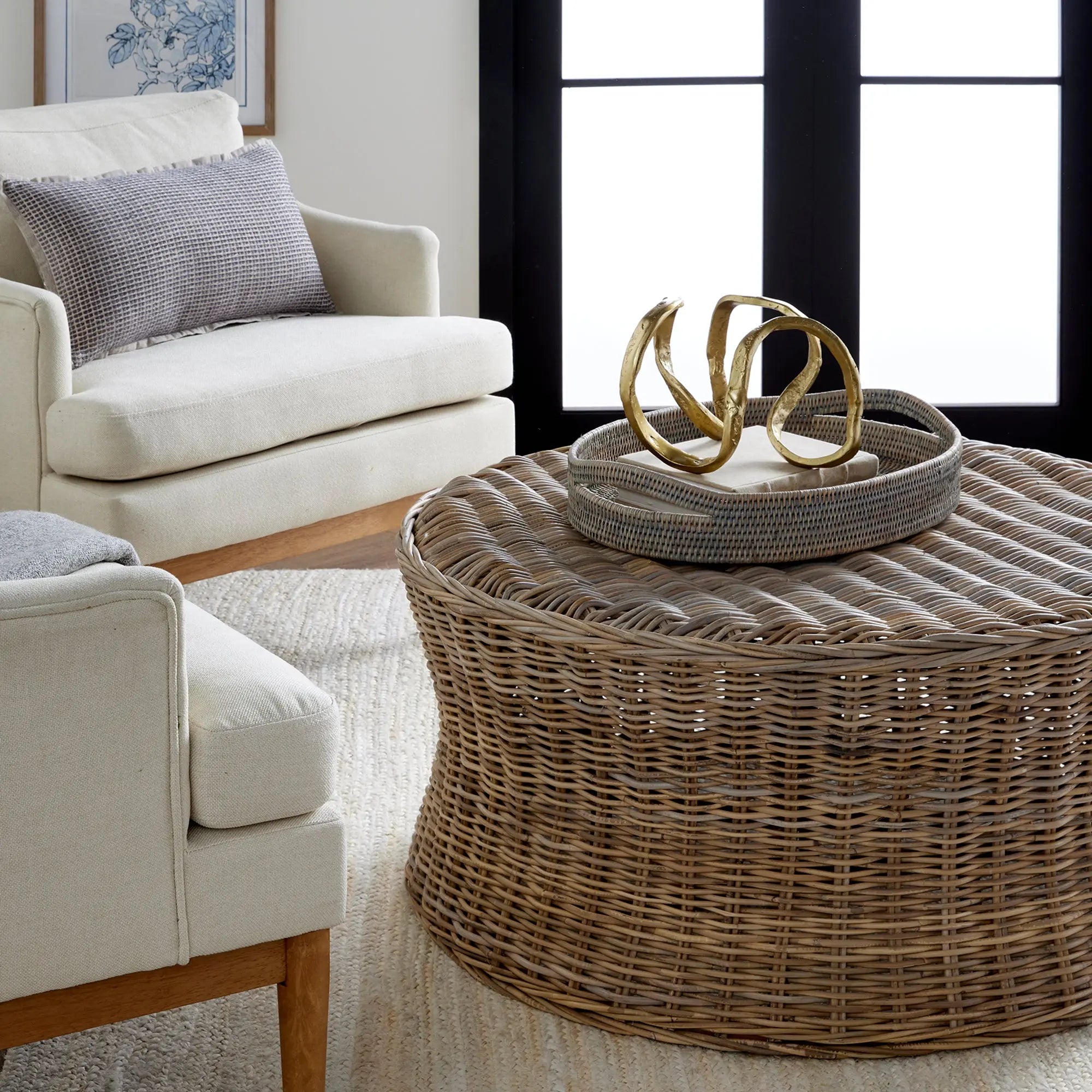 Eryndor Sculptural "Scribble" Objet - Light Gold Cast Aluminum Napa Home & Garden