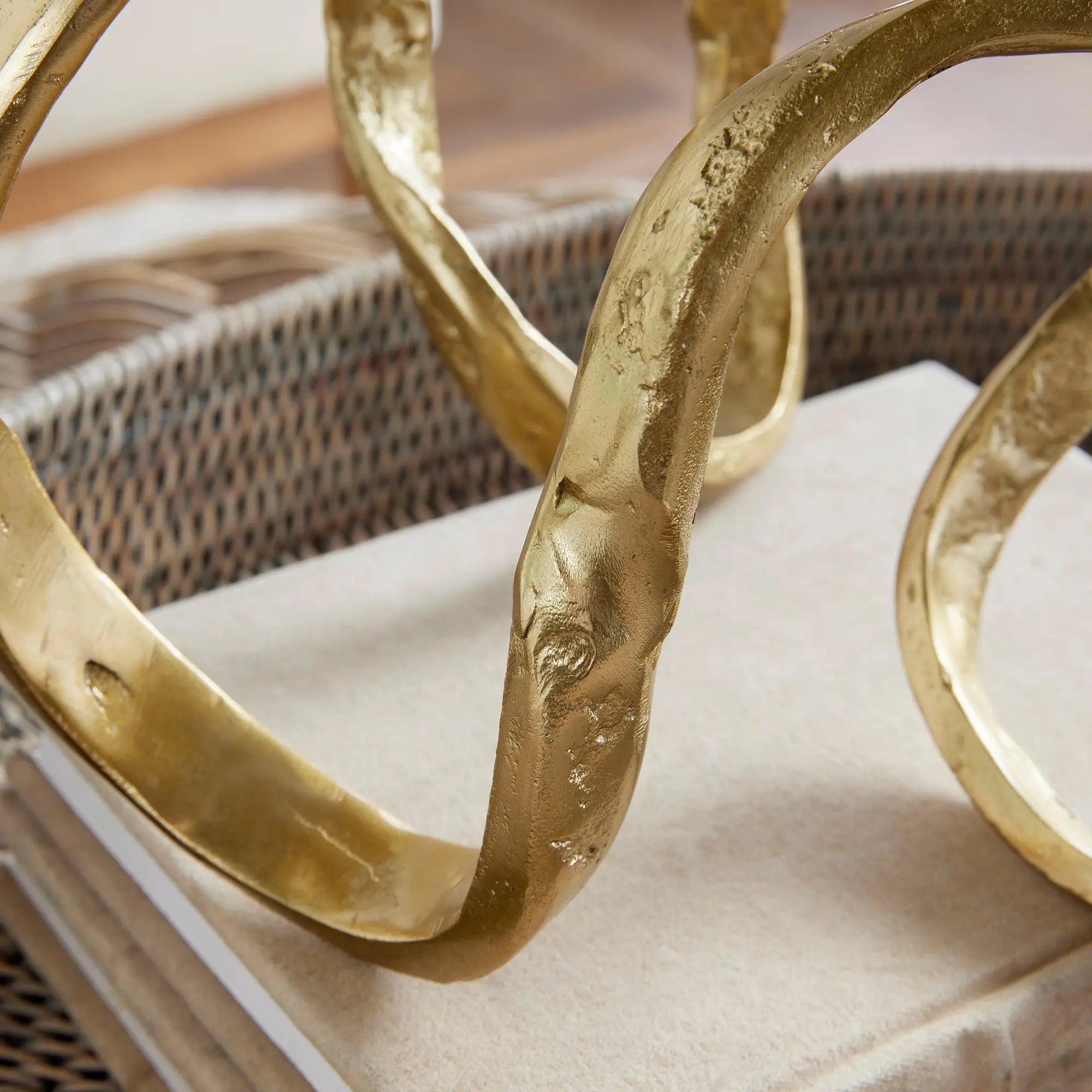 Eryndor Sculptural "Scribble" Objet - Light Gold Cast Aluminum Napa Home & Garden