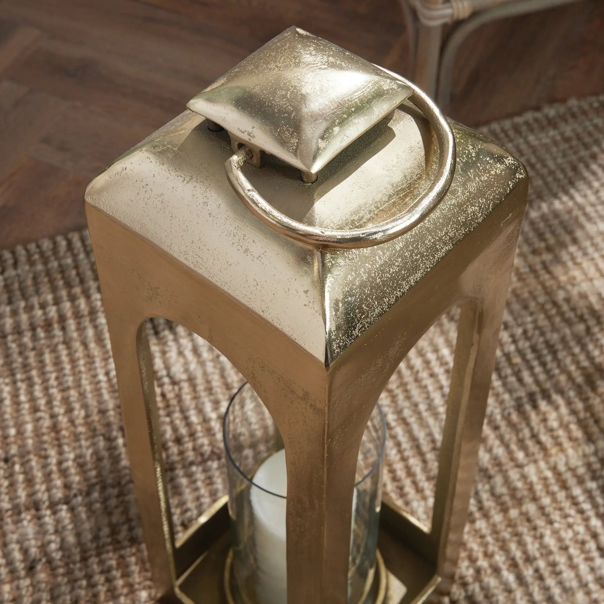 Isabella Champagne Gold Lanterns - Large (25.5") or Small (22") Napa Home & Garden