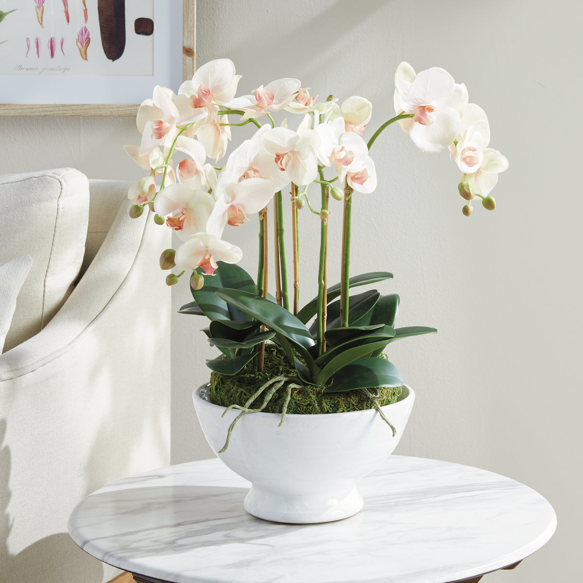 Phalaenopsis Orchid Bowl Drop-in 18.5"