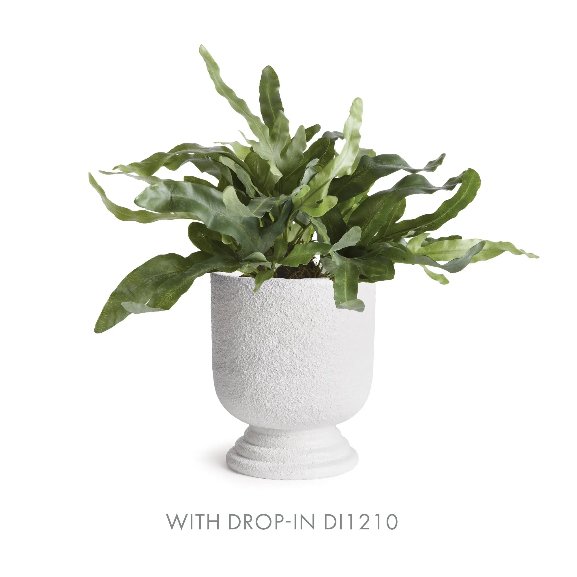 Isadora Large Footed Urn - White Concrete Decorative Planter Napa Home & Garden