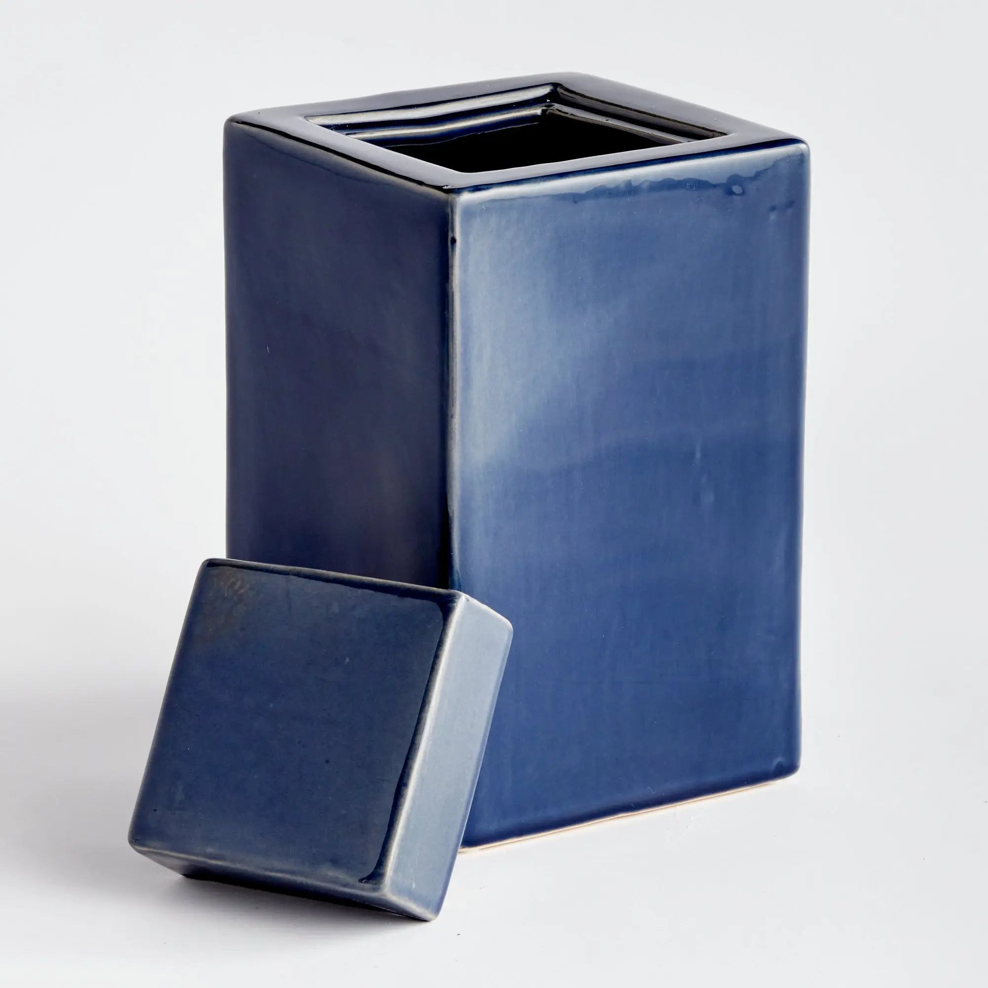 Ophelia Ceramic Lidded Jar – Cream or Blue | 4 Sizes - Villa Decor & Design