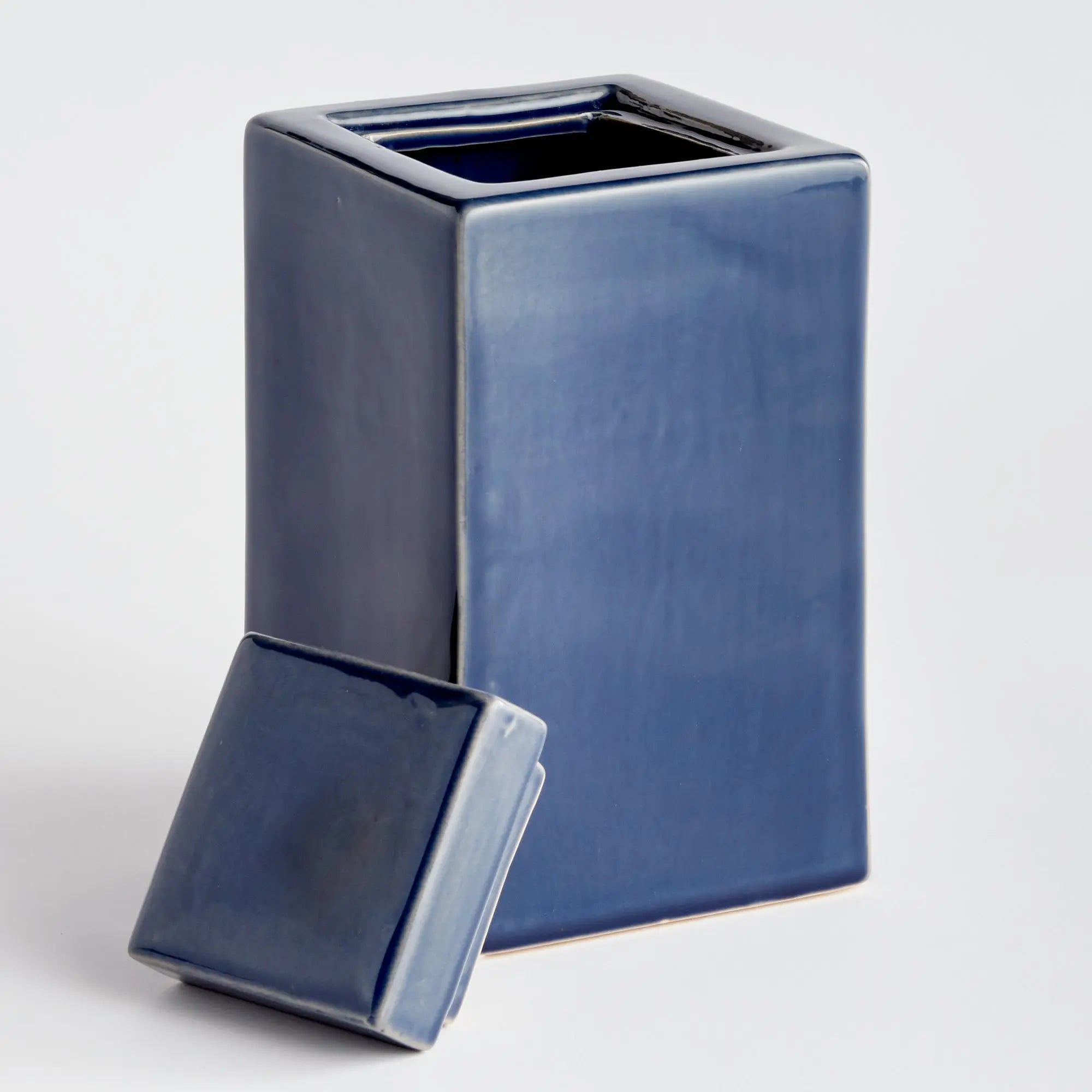 Ophelia Ceramic Lidded Jar – Cream or Blue | 4 Sizes - Villa Decor & Design