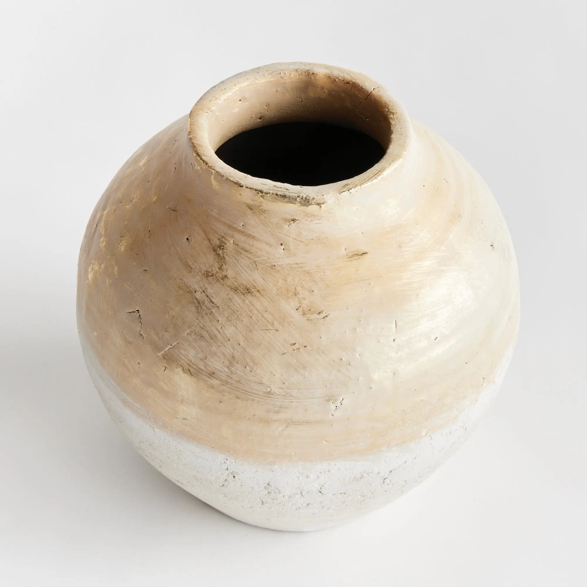 Maude Small Teardrop Vase - Hand-Dipped Champagne Terracotta Napa Home & Garden