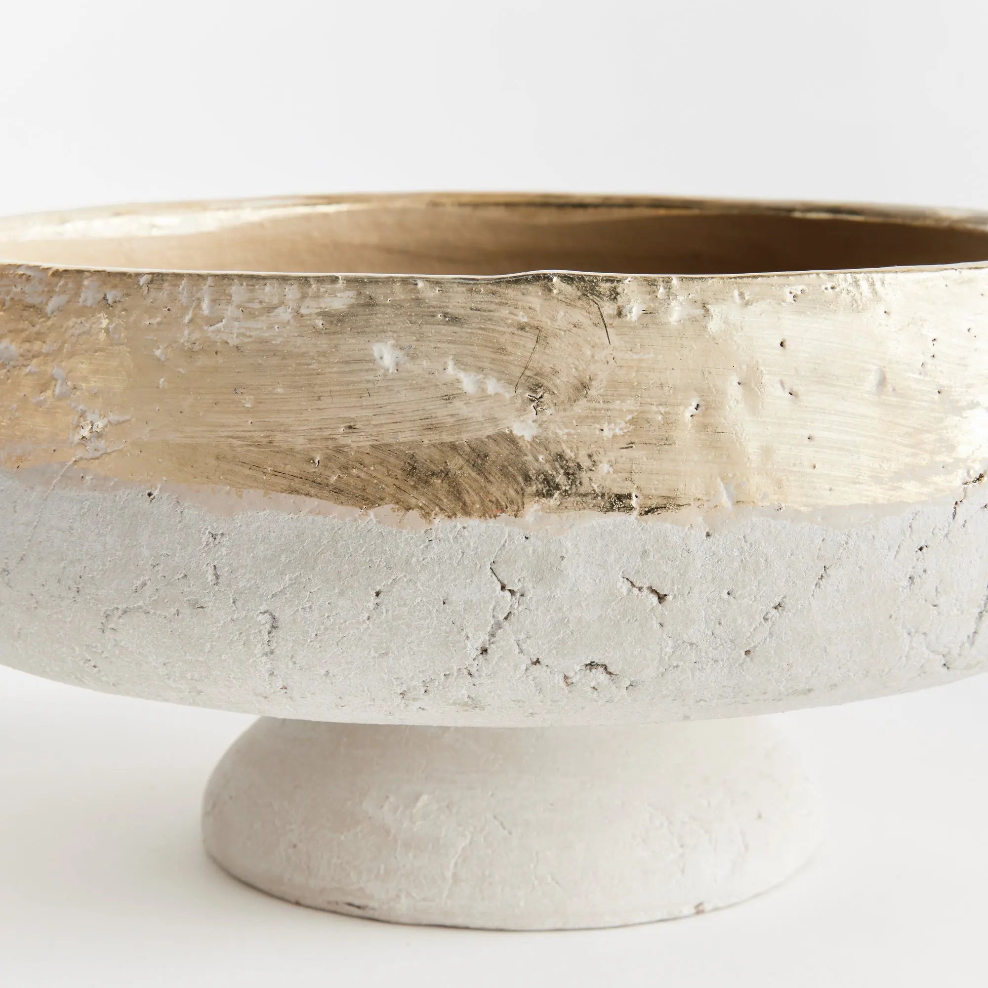 Maude Footed Decorative Bowl - Hand-Dipped Champagne Terracotta Napa Home & Garden
