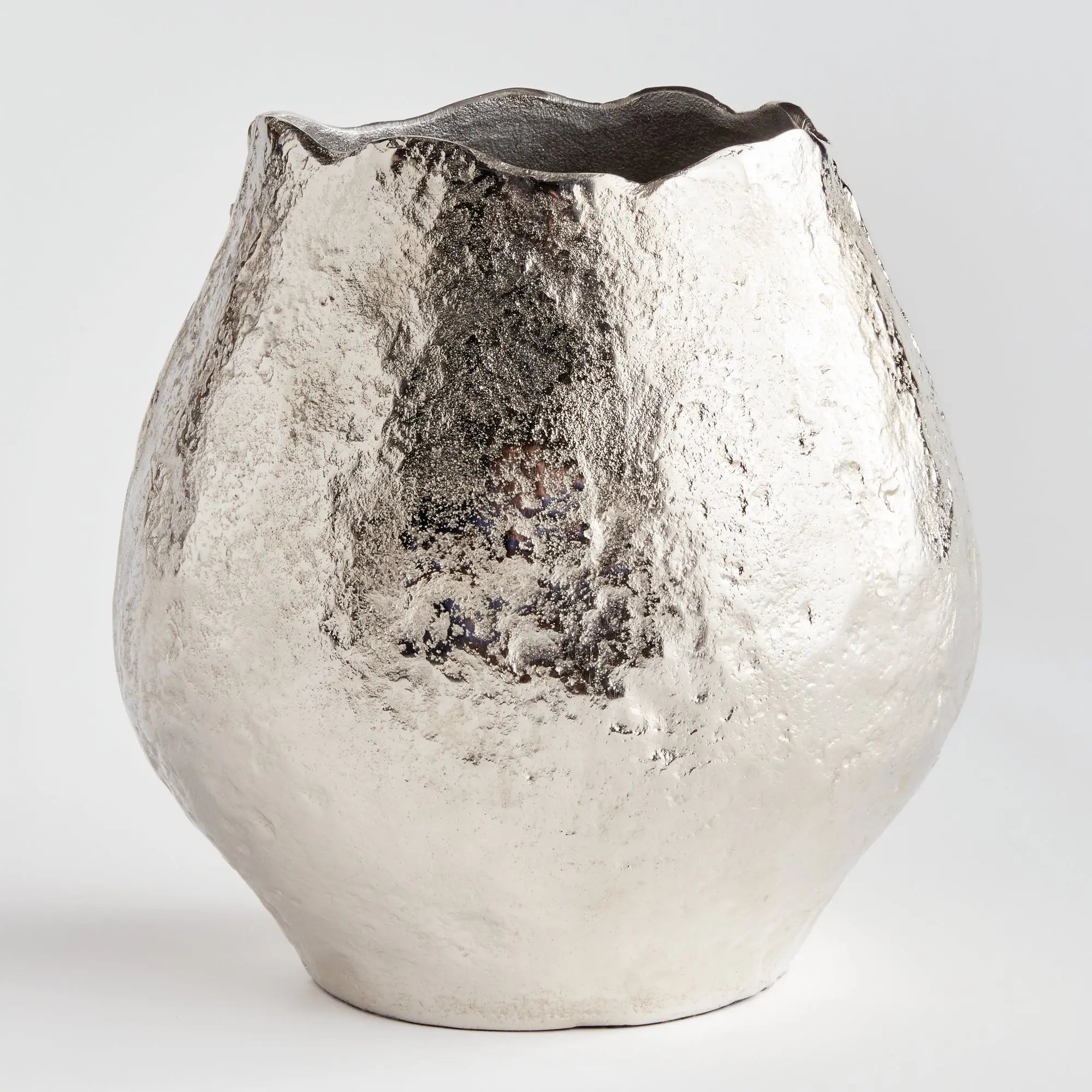 Harlin Vase – Short or Tall, Sand Cast Aluminum in Silver or Gold - Villa Decor & Design