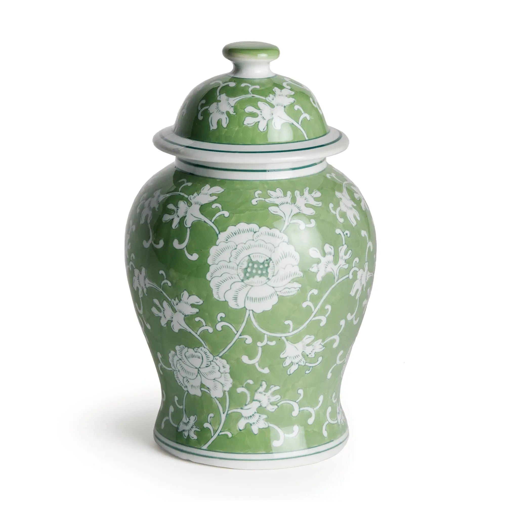 Imperial Lotus Lidded Ginger Jar - Villa Decor & Design