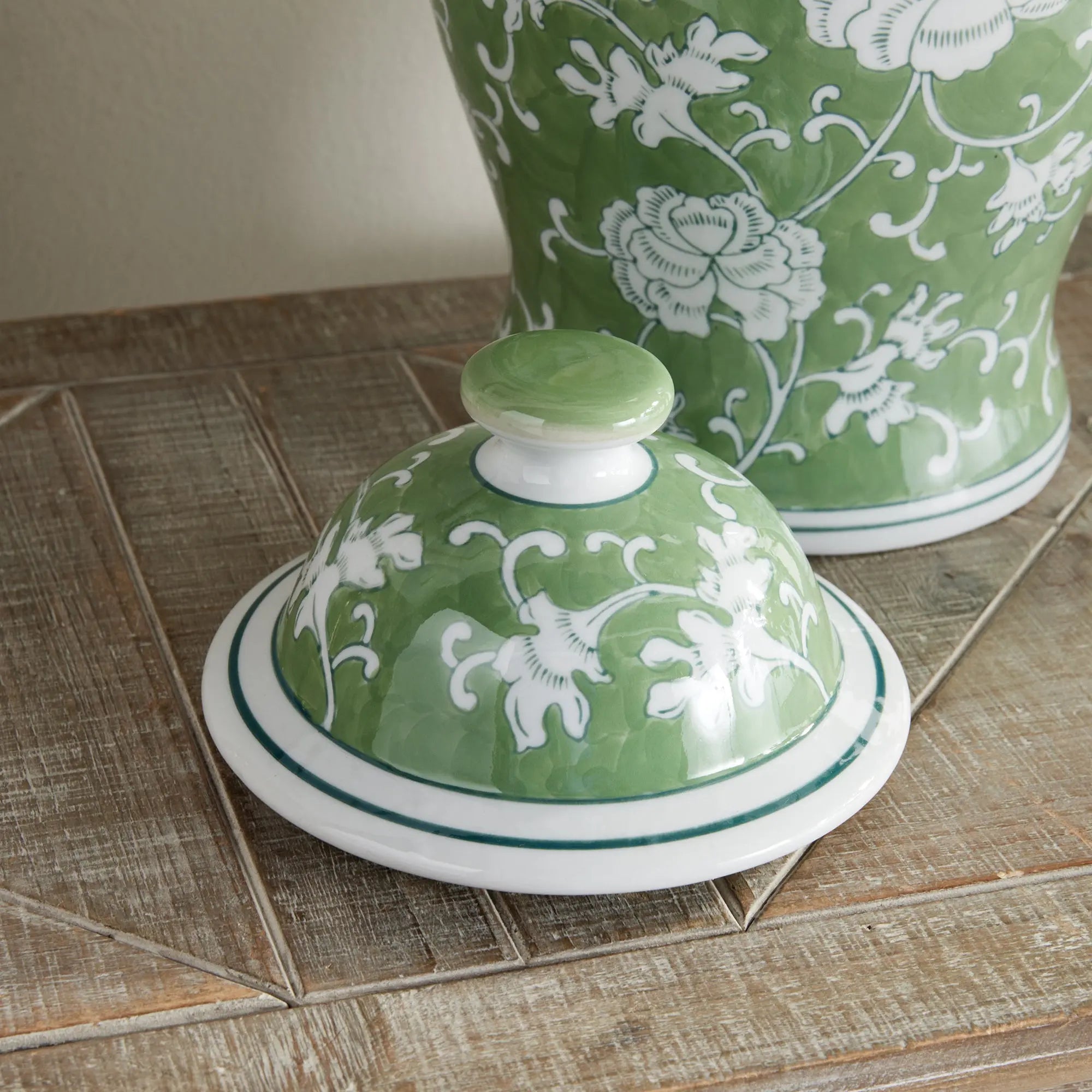Imperial Lotus Lidded Ginger Jar - Villa Decor & Design