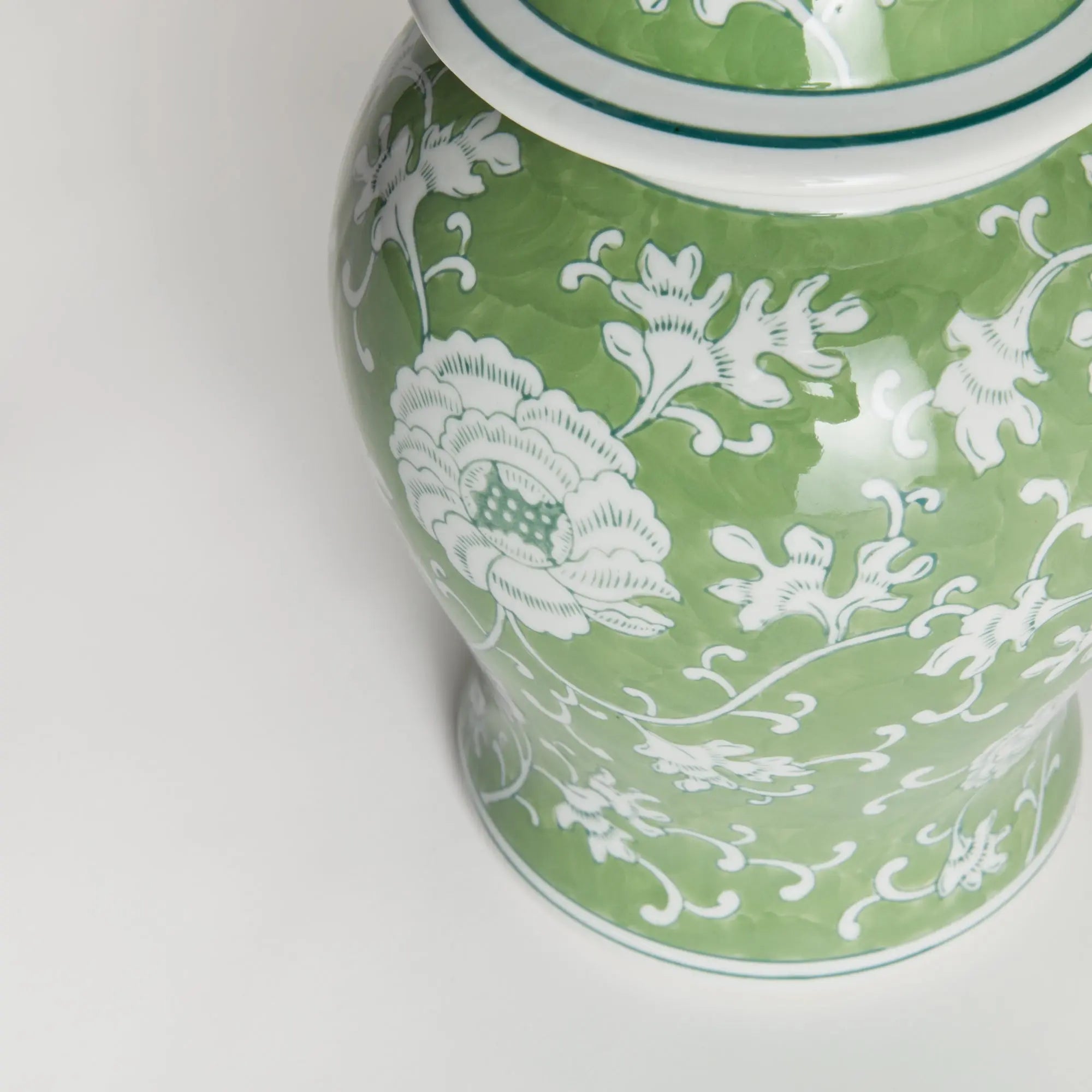 Imperial Lotus Lidded Ginger Jar - Villa Decor & Design