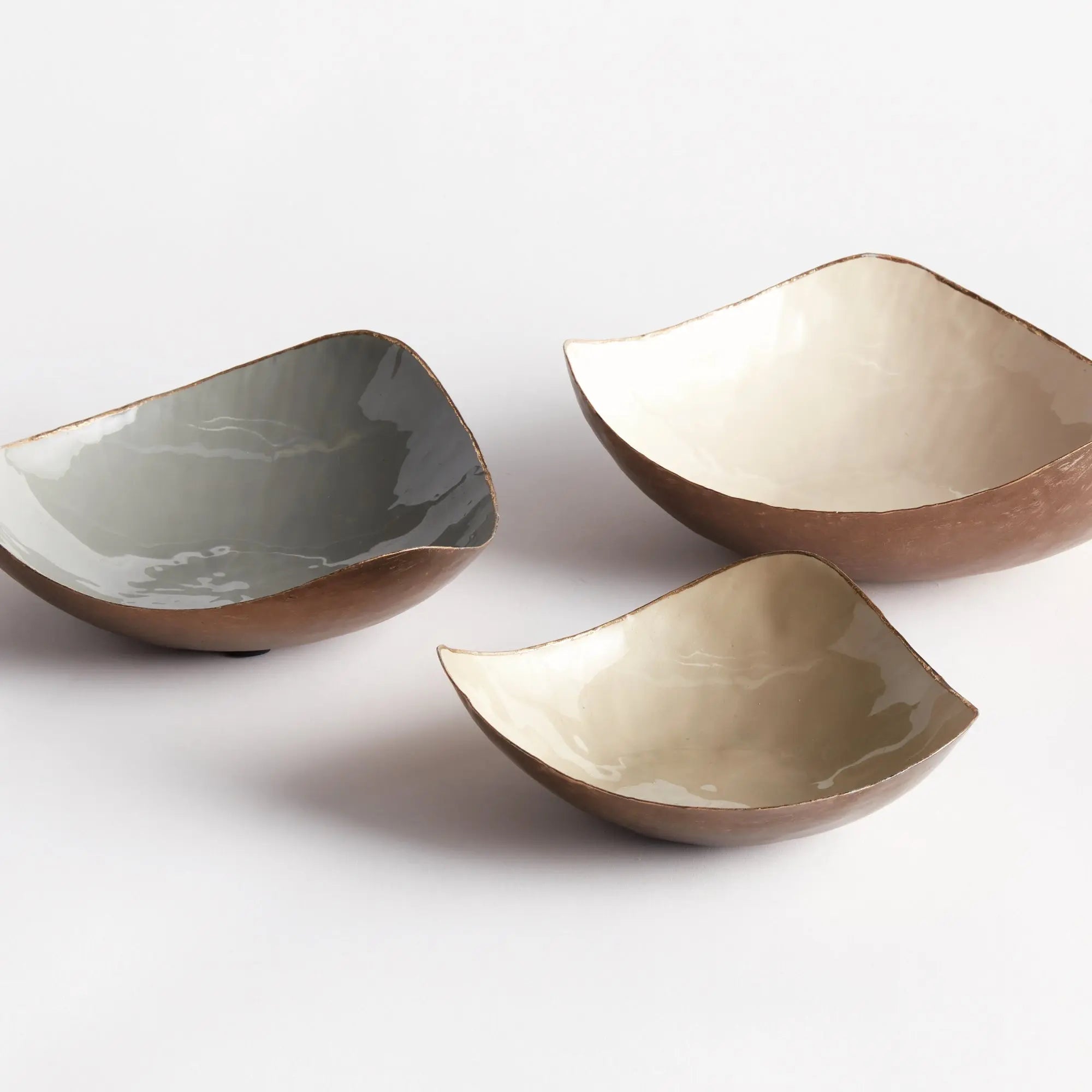 Camryn Decorative Bowls - Set of 3 Hand-Painted Bowls - Villa Decor & Design