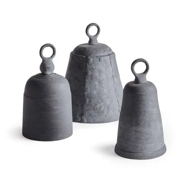 La Taverna Bells | Antique Brass Cast Aluminum Bells (Set of 3) - Villa Decor & Design