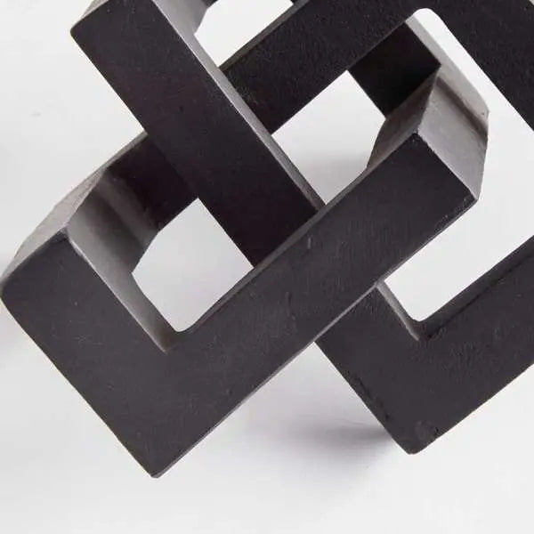 Key Sculpture - Geometric Aluminum Art in Brass, Black, or Silver Napa Home & Garden