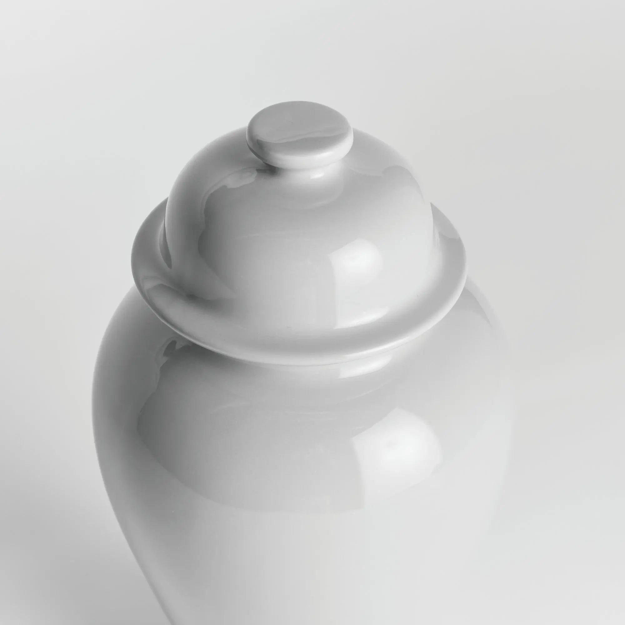 Koa Lidded Mini Ginger Jar - White Large