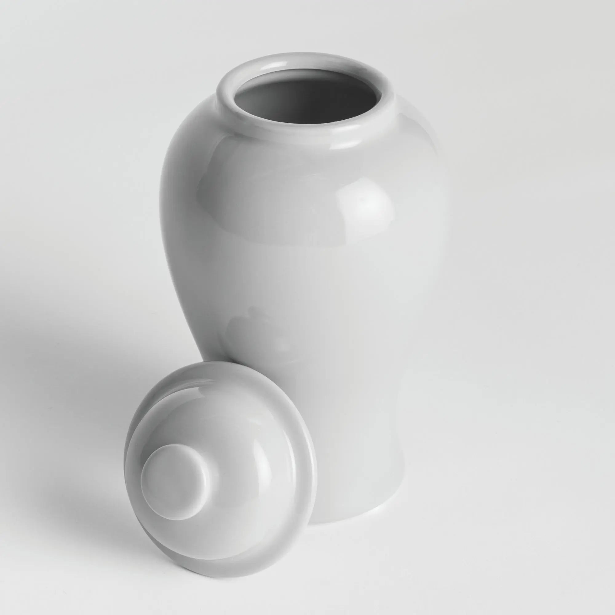 Koa Lidded Mini Ginger Jar - White Small