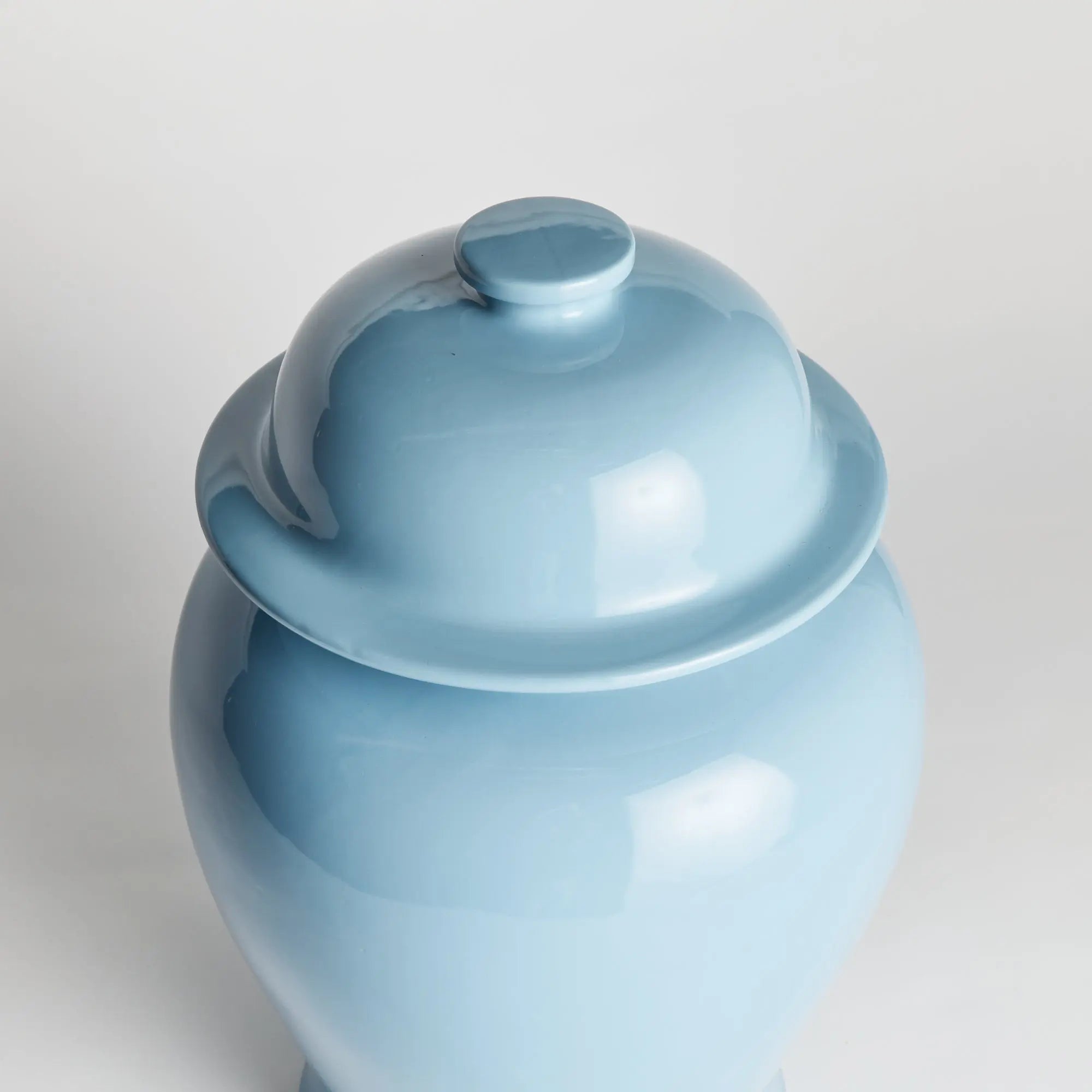 Koa Lidded Mini Wide Ginger Jar – Small or Large | Green, Blue, or White Ceramic - Villa Decor & Design