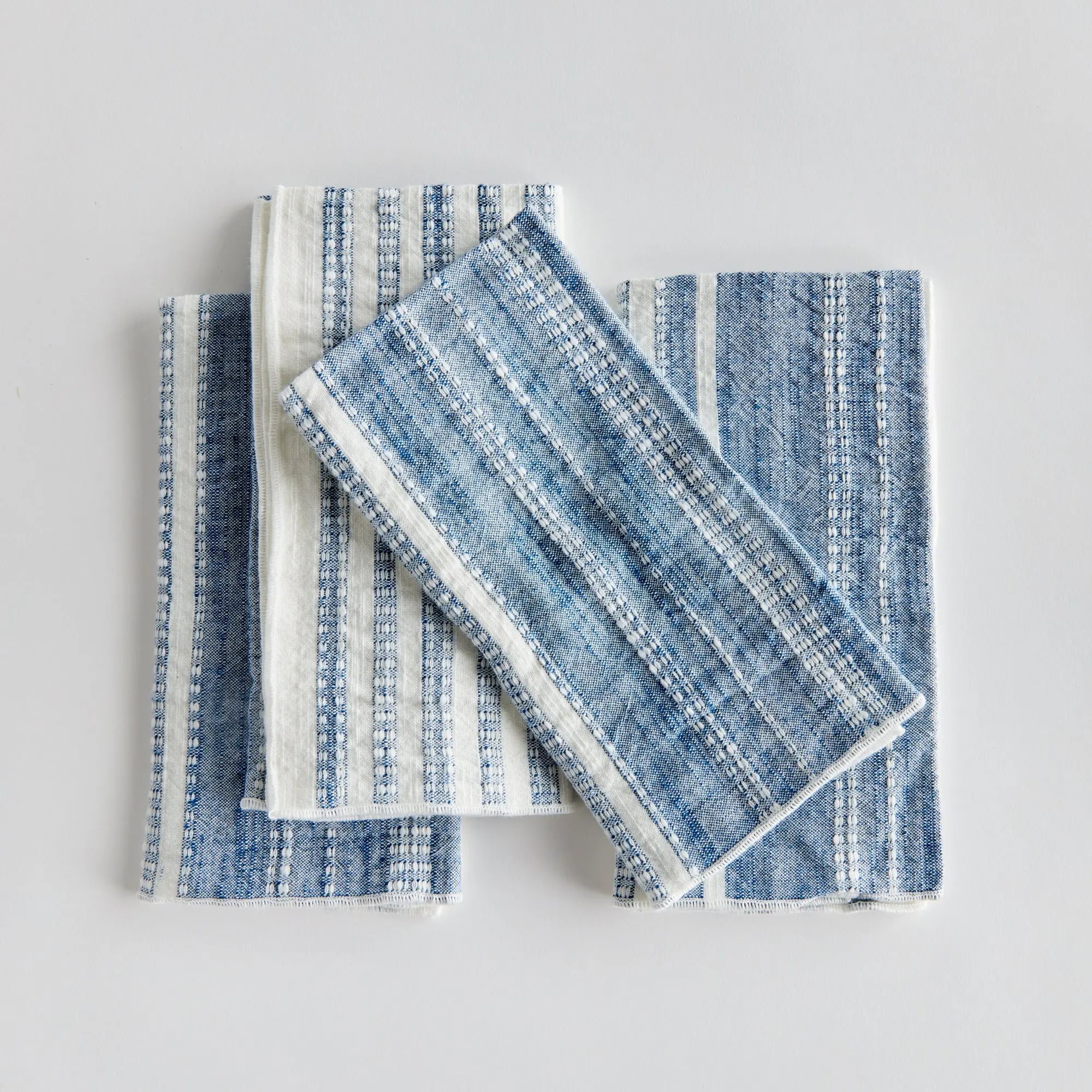 Brenna Blue Cotton Dinner Napkins