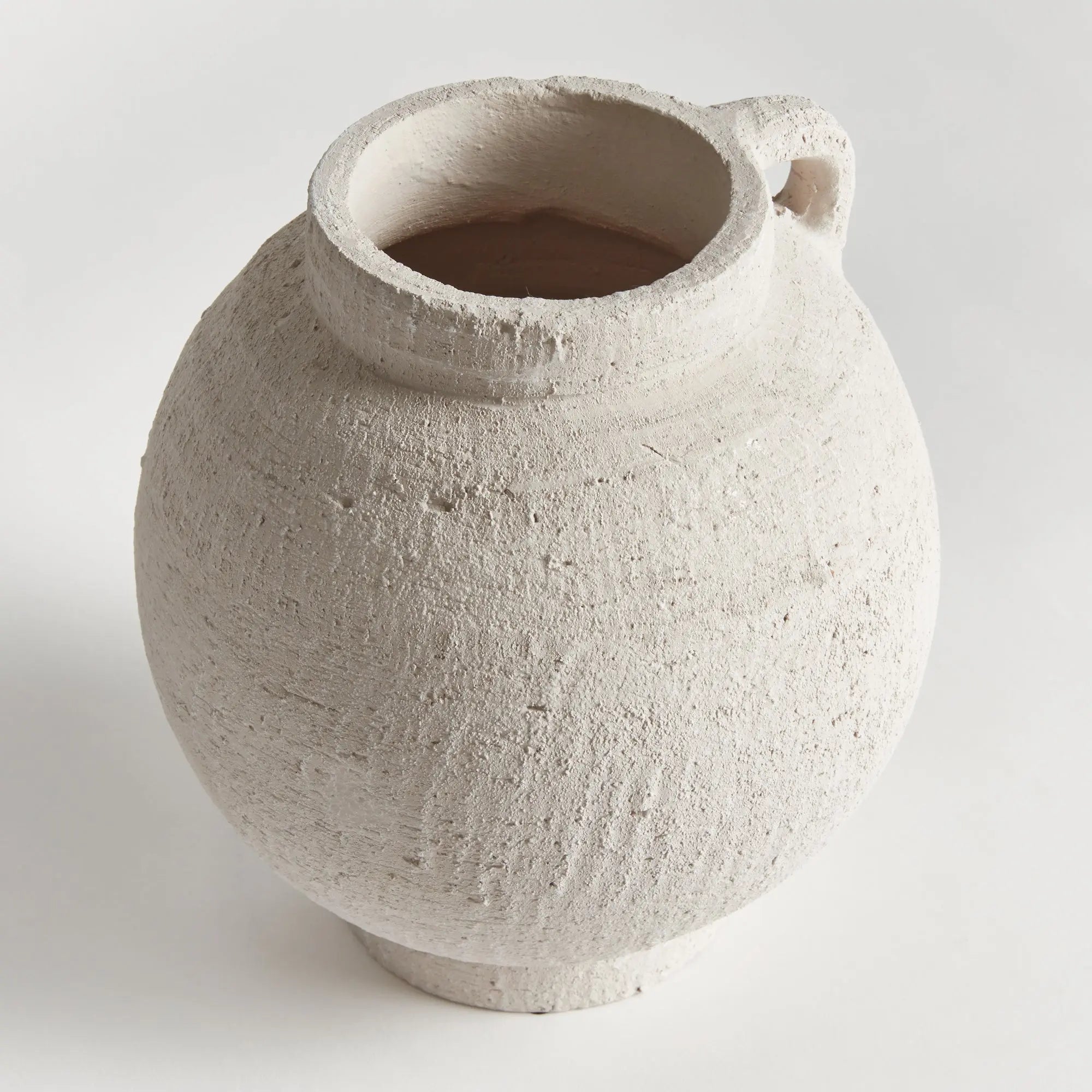 Gianna white terracotta vases – small, medium, and large