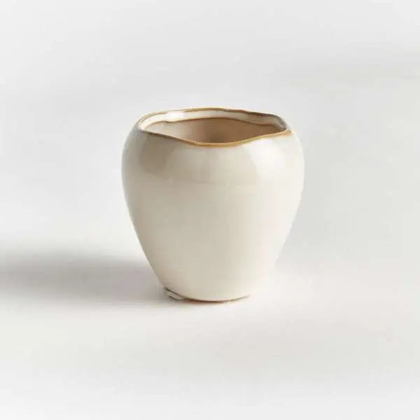 Dezie Mini Pots - Set of 6 Reactive Glaze Stoneware (Cream, Green, or Blue) - Villa Decor & Design