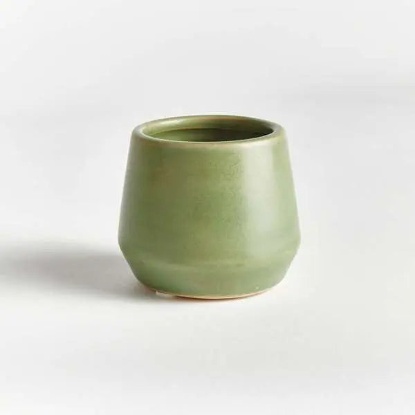Dezie Mini Pots - Set of 6 Reactive Glaze Stoneware (Cream, Green, or Blue) - Villa Decor & Design