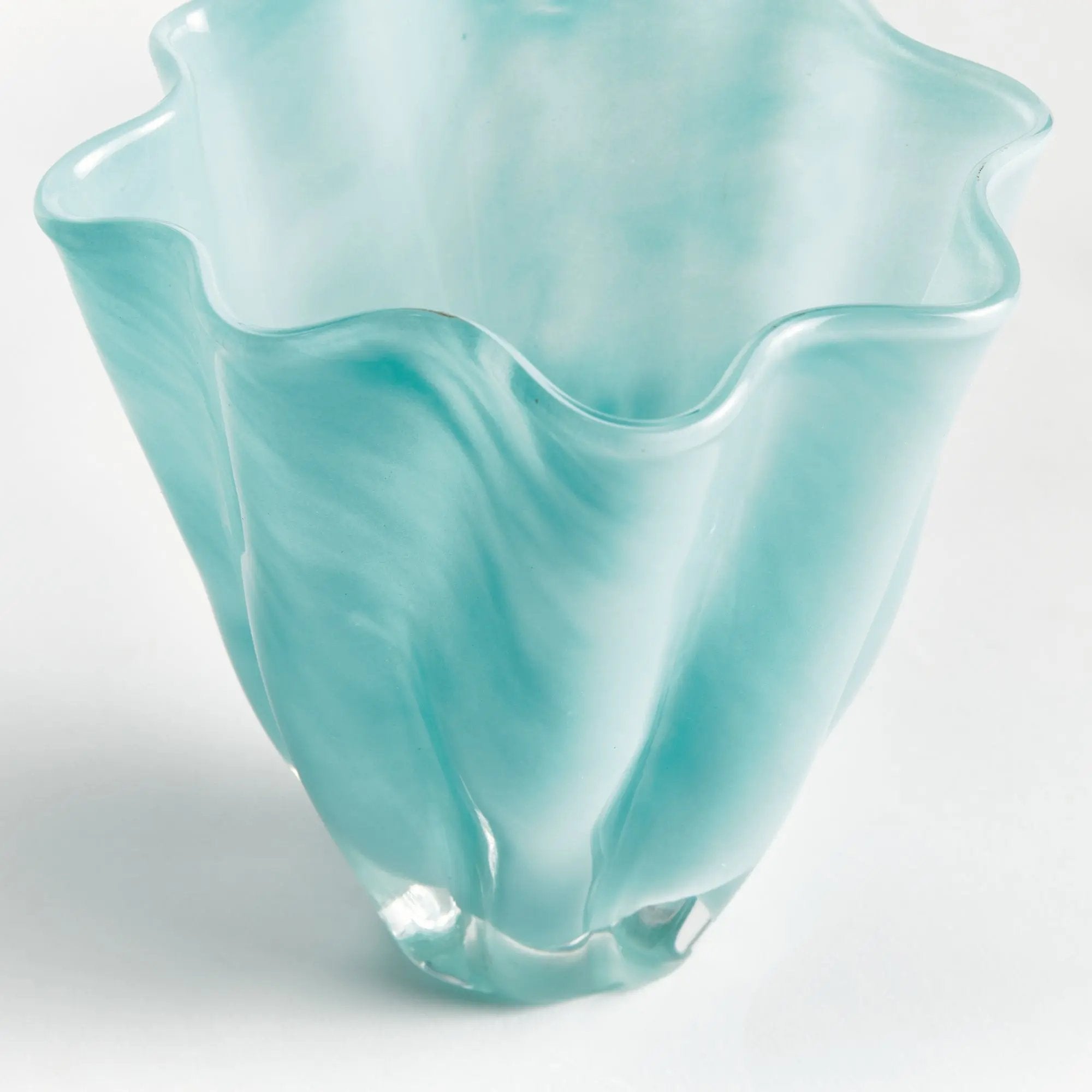 Ceila Vase – Light Blue Handcrafted Glass Napa Home & Garden