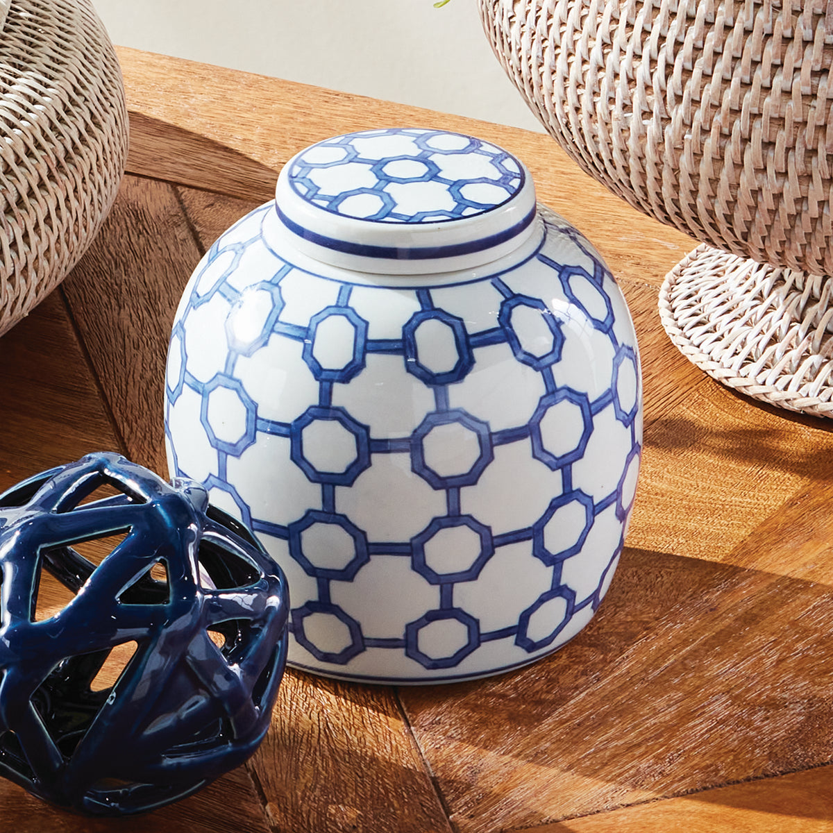 Barclay Butera Dynasty Link Lidded Jar