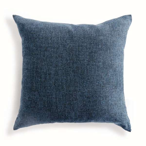 Bevin Indoor-Outdoor Pillow - Dark Blue Jacquard | Recycled Fiber Insert Napa Home & Garden