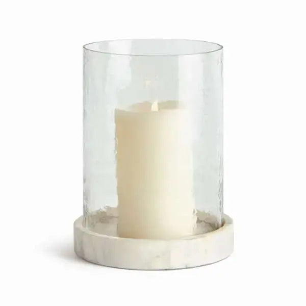Claire Hurricane (Small or Large) | Hammered Glass Candle Hurricane - Villa Decor & Design