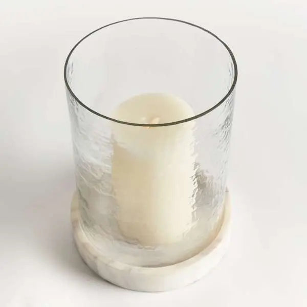 Claire Hurricane (Small or Large) | Hammered Glass Candle Hurricane