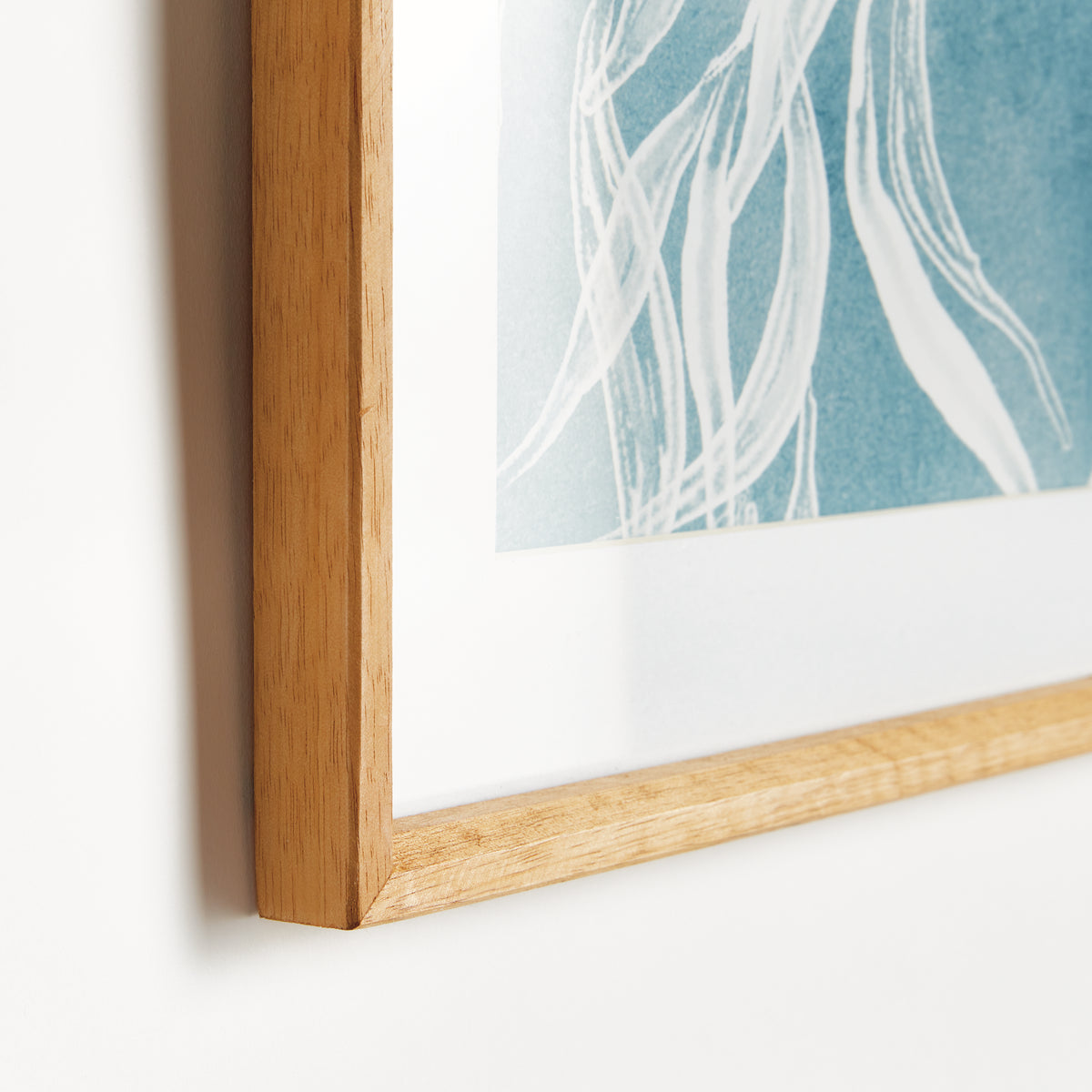 Protea Abstract Prints in Soft Blue, Set of 4