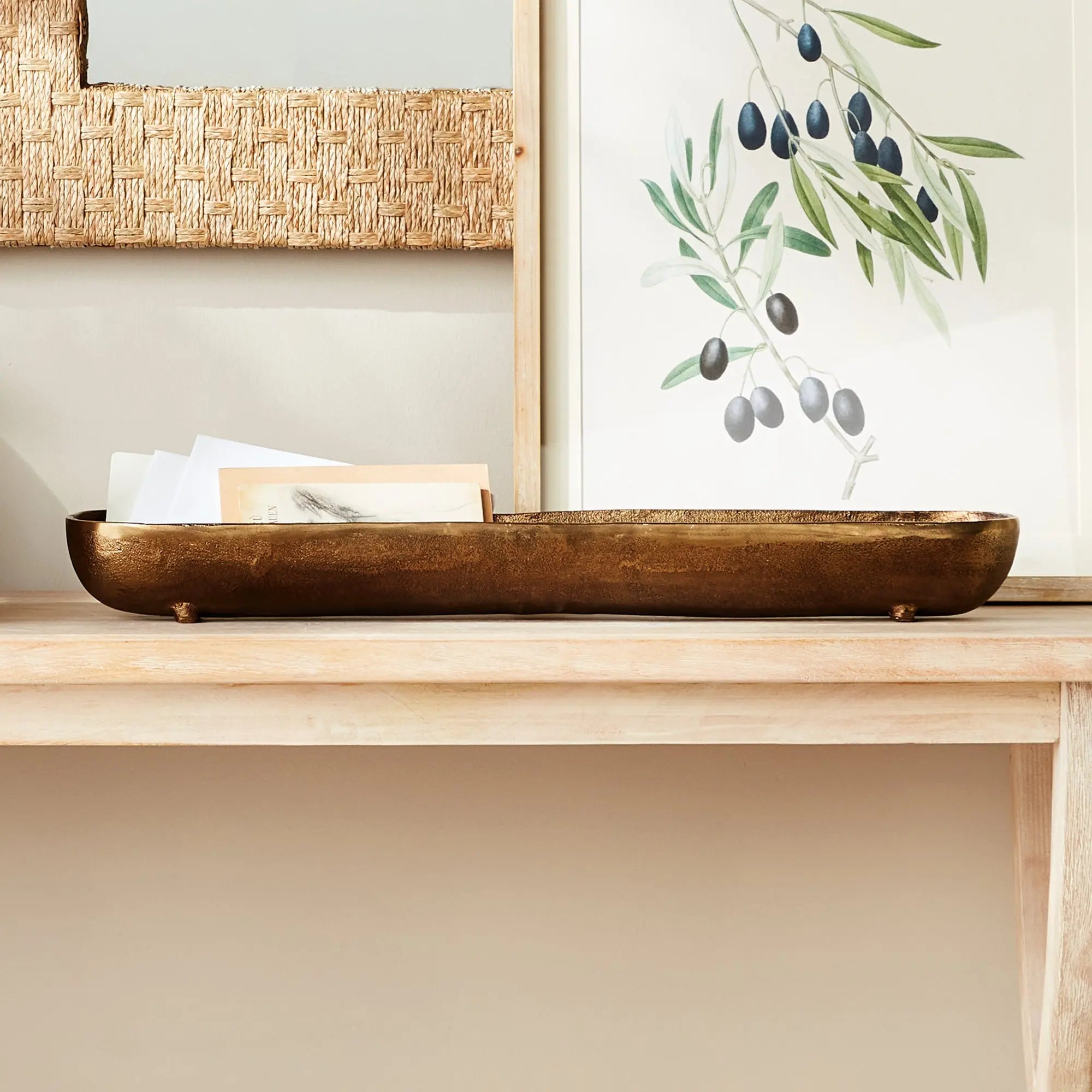 Brandon Decorative Bowl - Cast Aluminum | Antique Brass - Villa Decor & Design