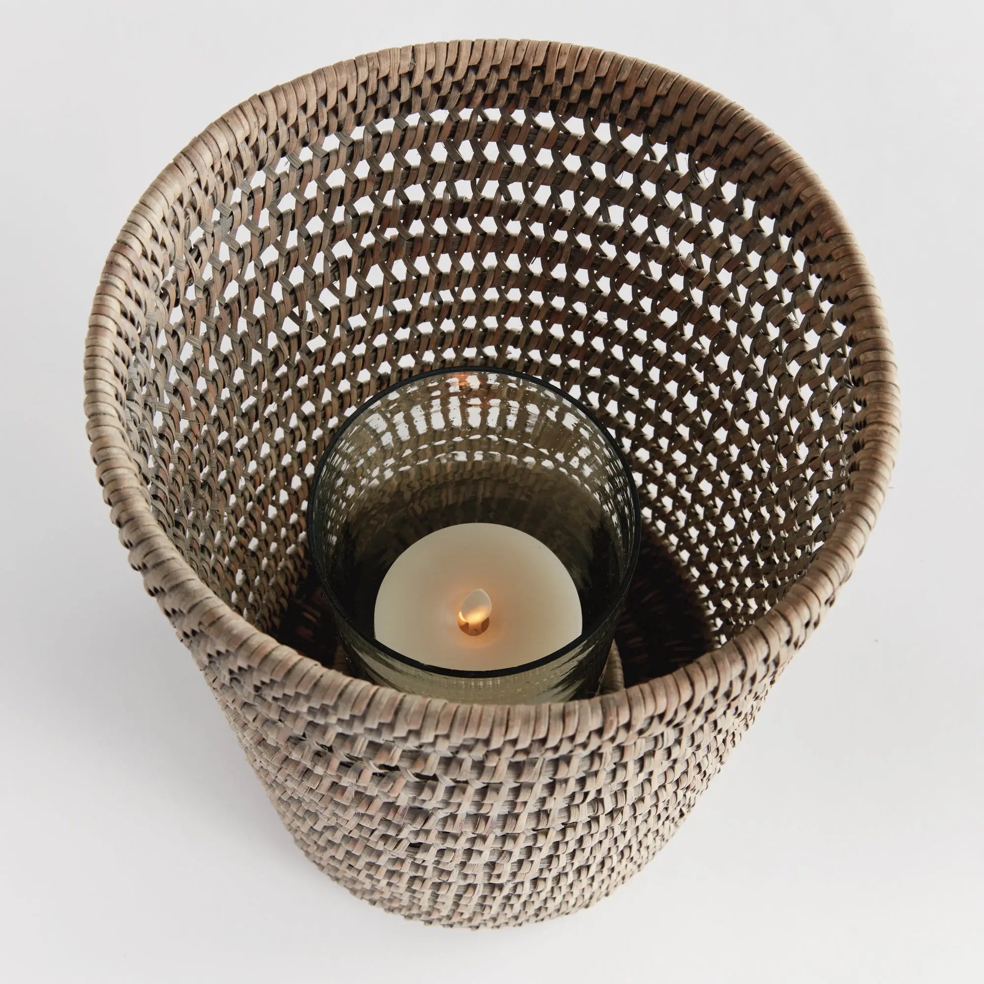 Burma Rattan Hurricane - LARGE, Gray wash