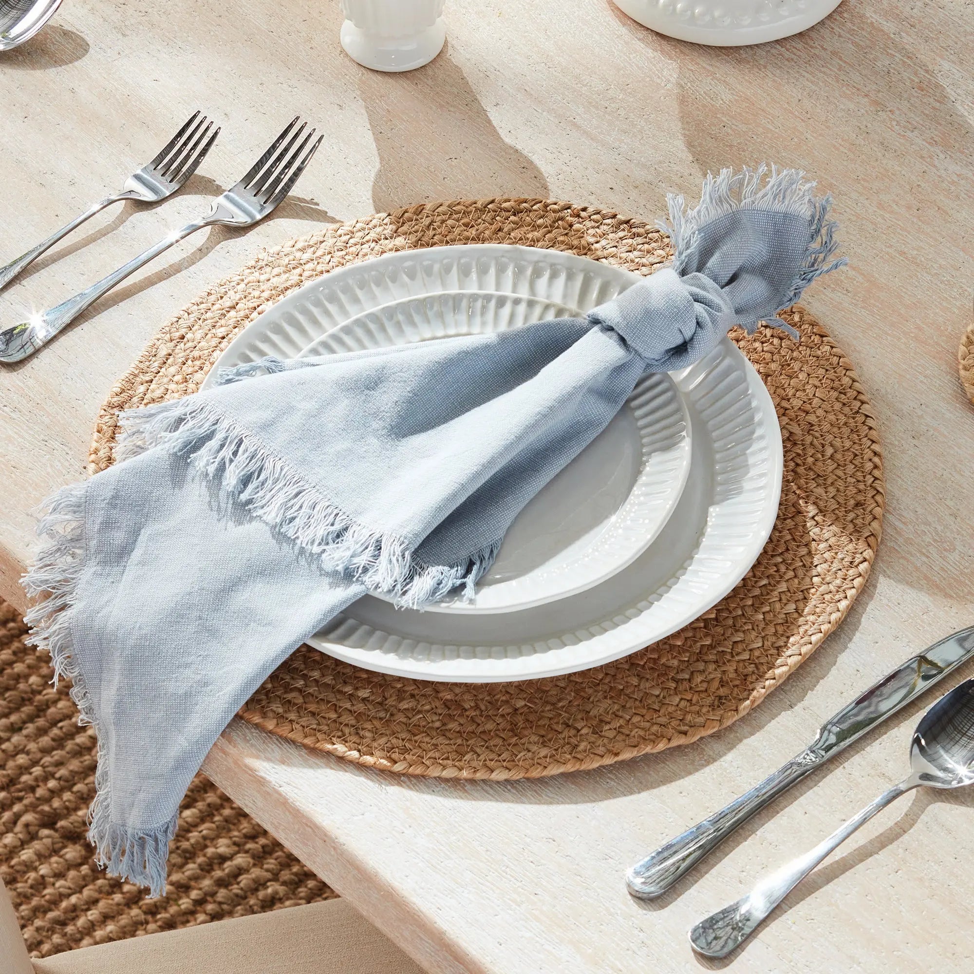 Aura Cotton Dinner Napkins - Set of 4 | Soft, Durable & Machine Washable - Villa Decor & Design