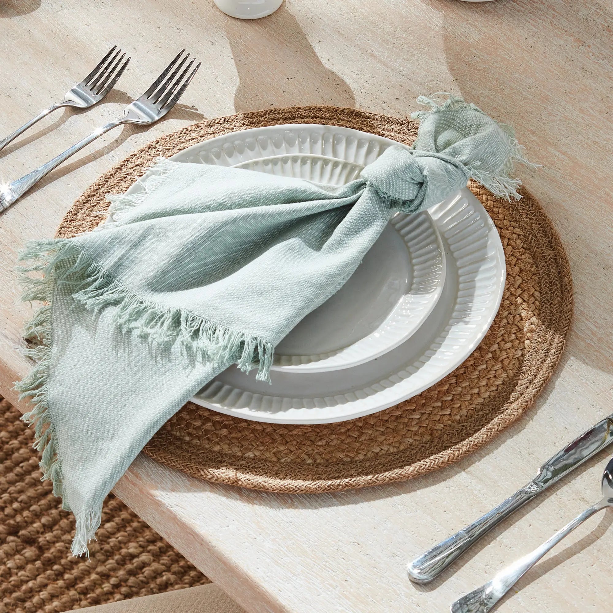 Aura Cotton Dinner Napkins - Set of 4 | Soft, Durable & Machine Washable - Villa Decor & Design