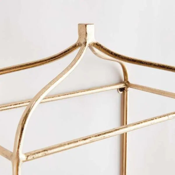 Abbey Mirrored Wall Shelves | Gold Mirrored Wall Shelves - Villa Decor & Design