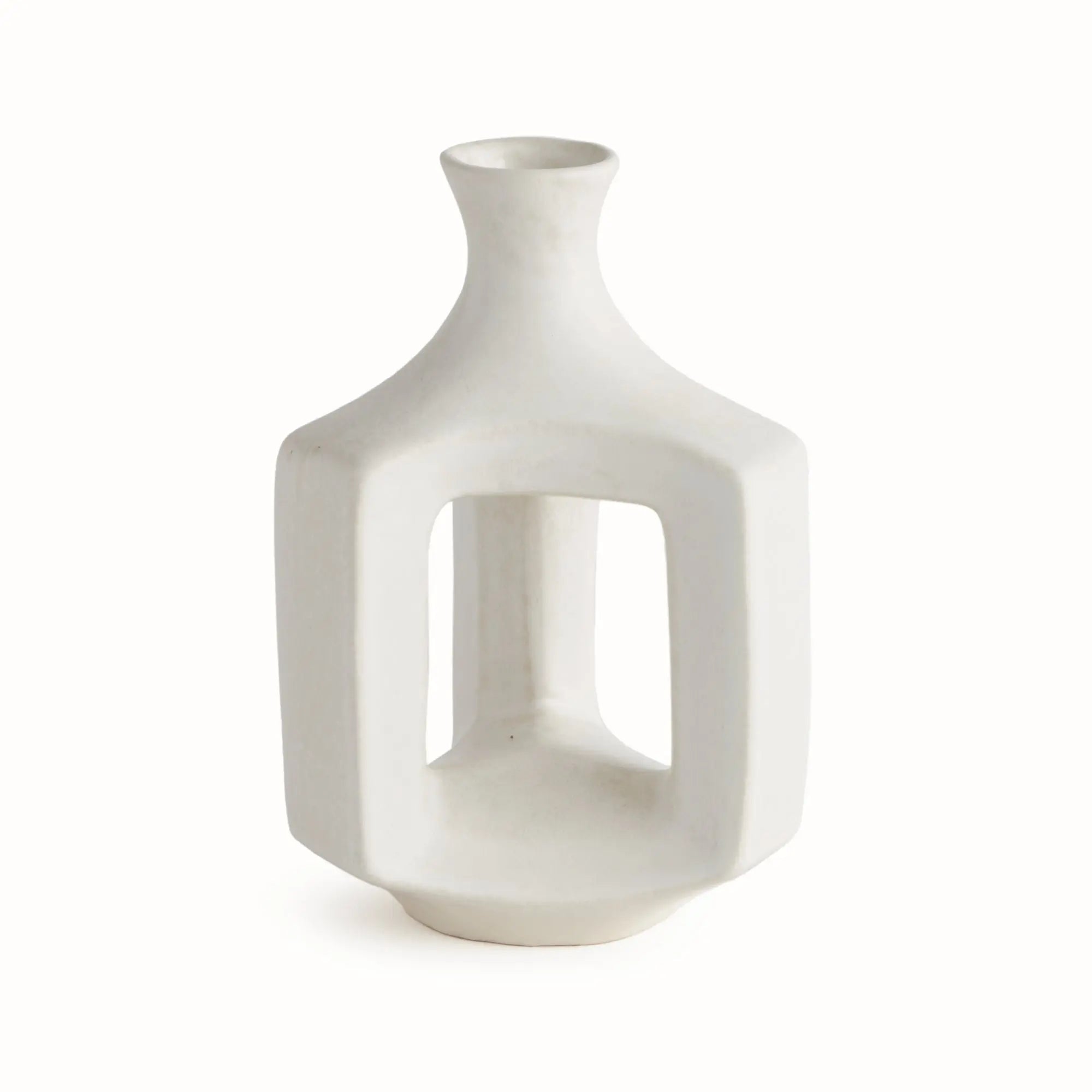 Matte white Sonya vases in short